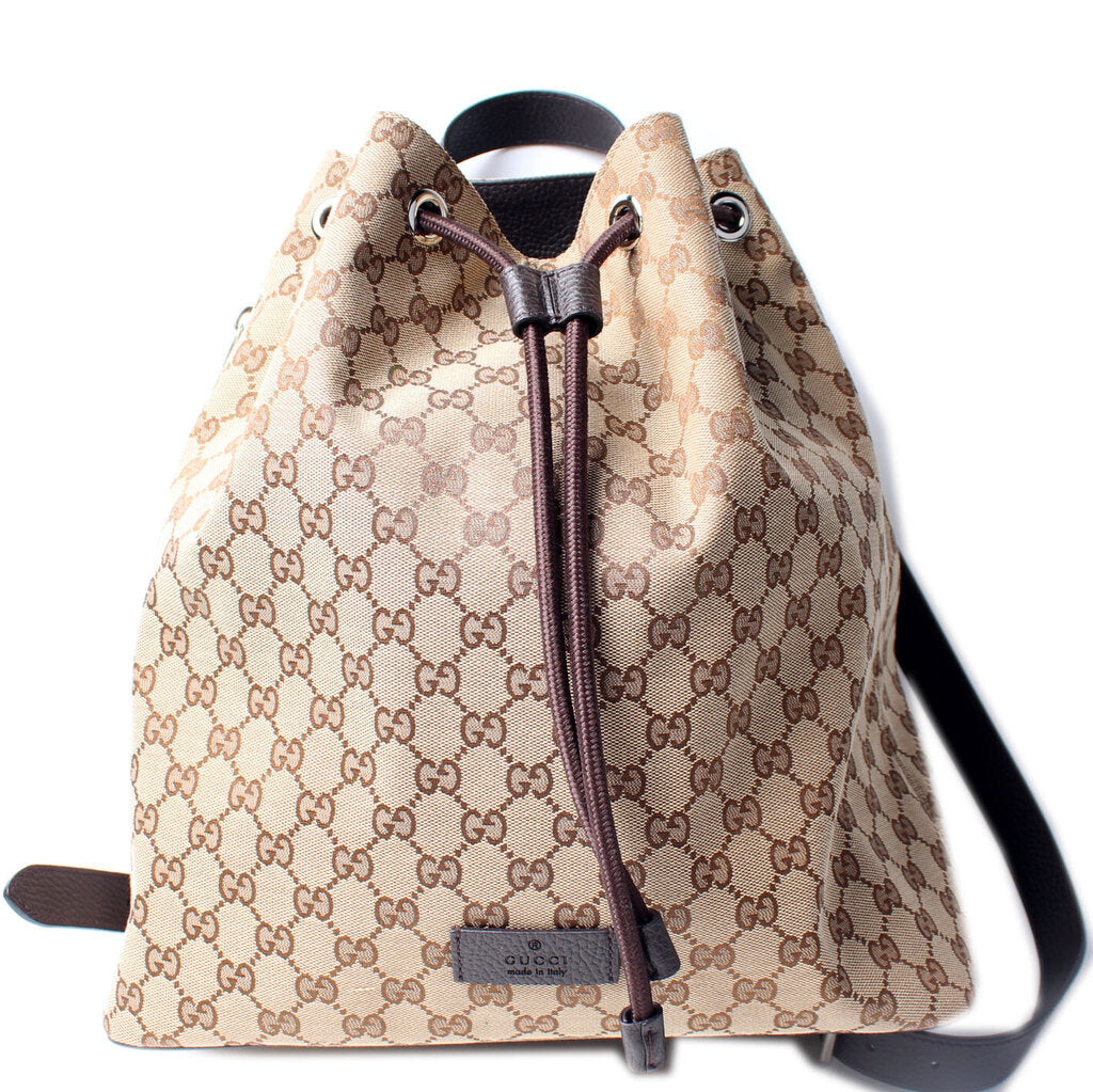 Gucci 449175 GG Canvas Drawstring Backpack Bag