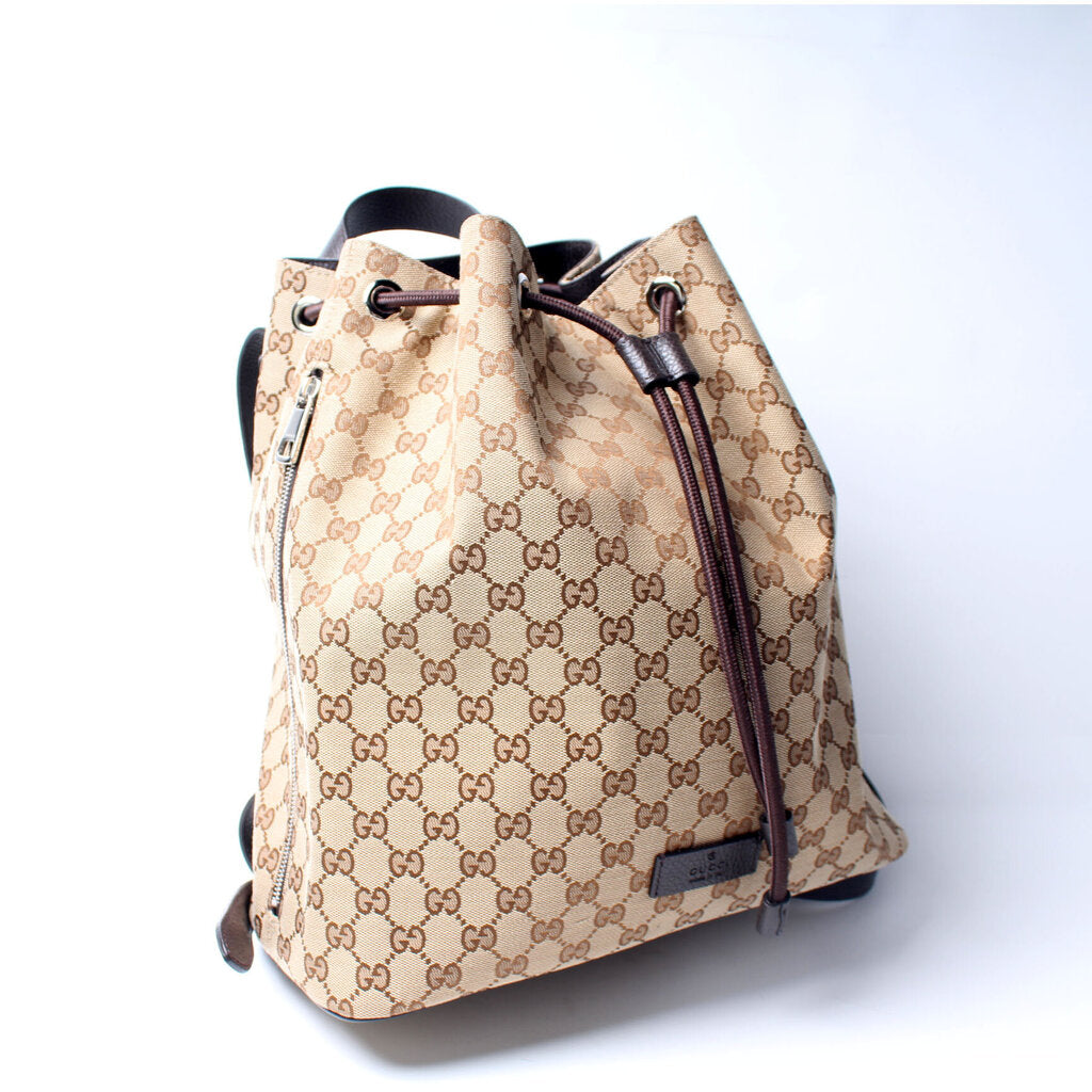 Gucci 449175 GG Canvas Drawstring Backpack Bag