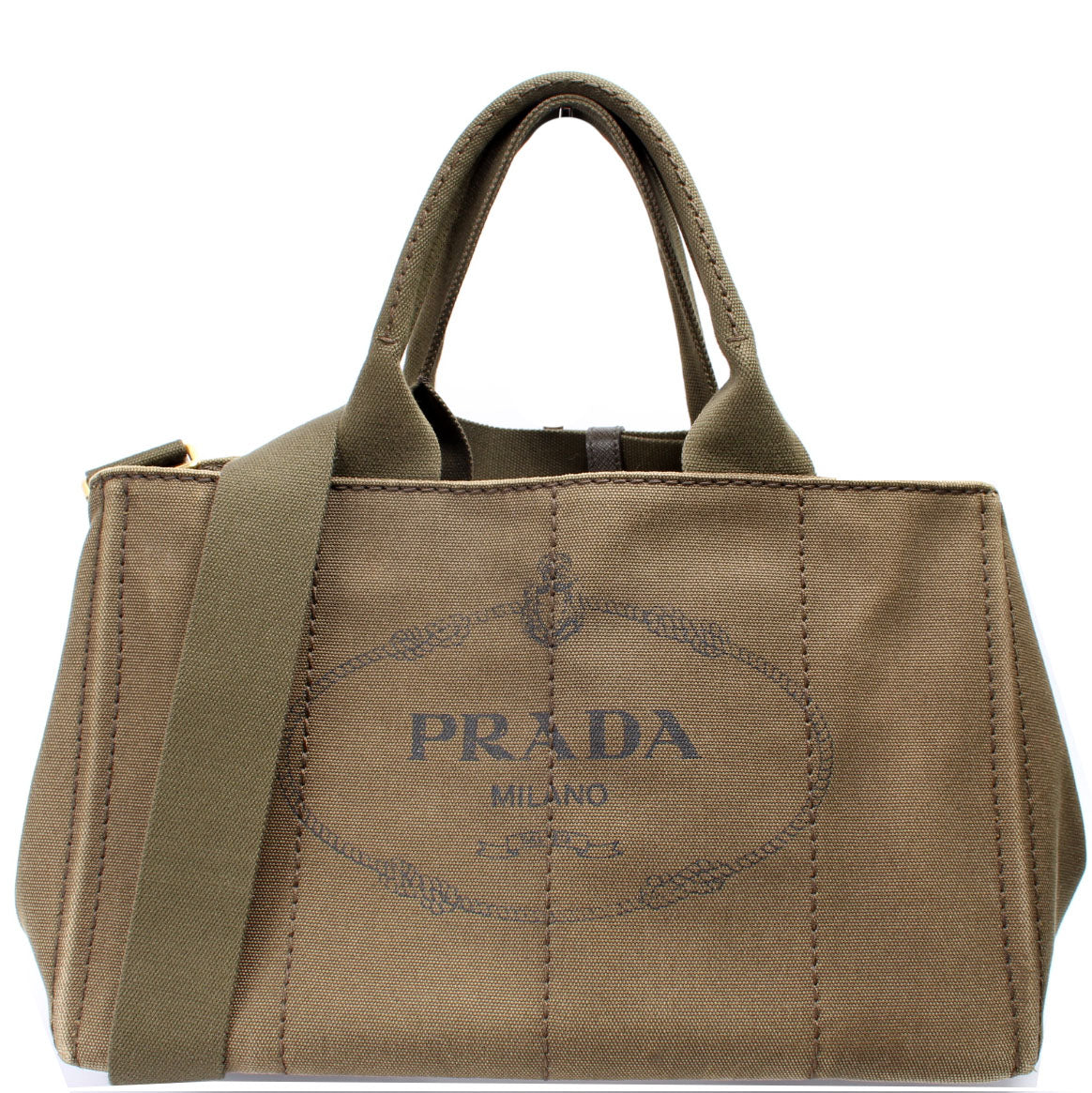 Prada Canapa Canvas Medium Tote Bag