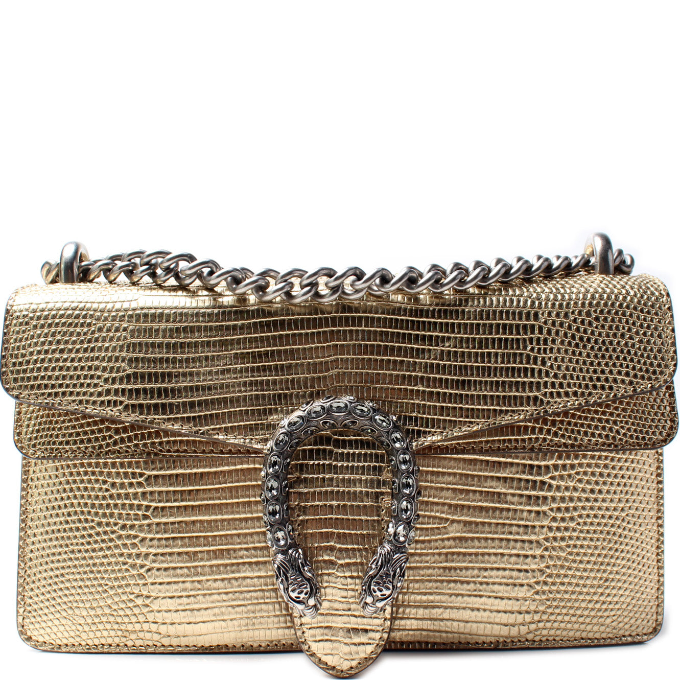 Gucci 499623 Dionysus Lizard Embossed Leather Bag