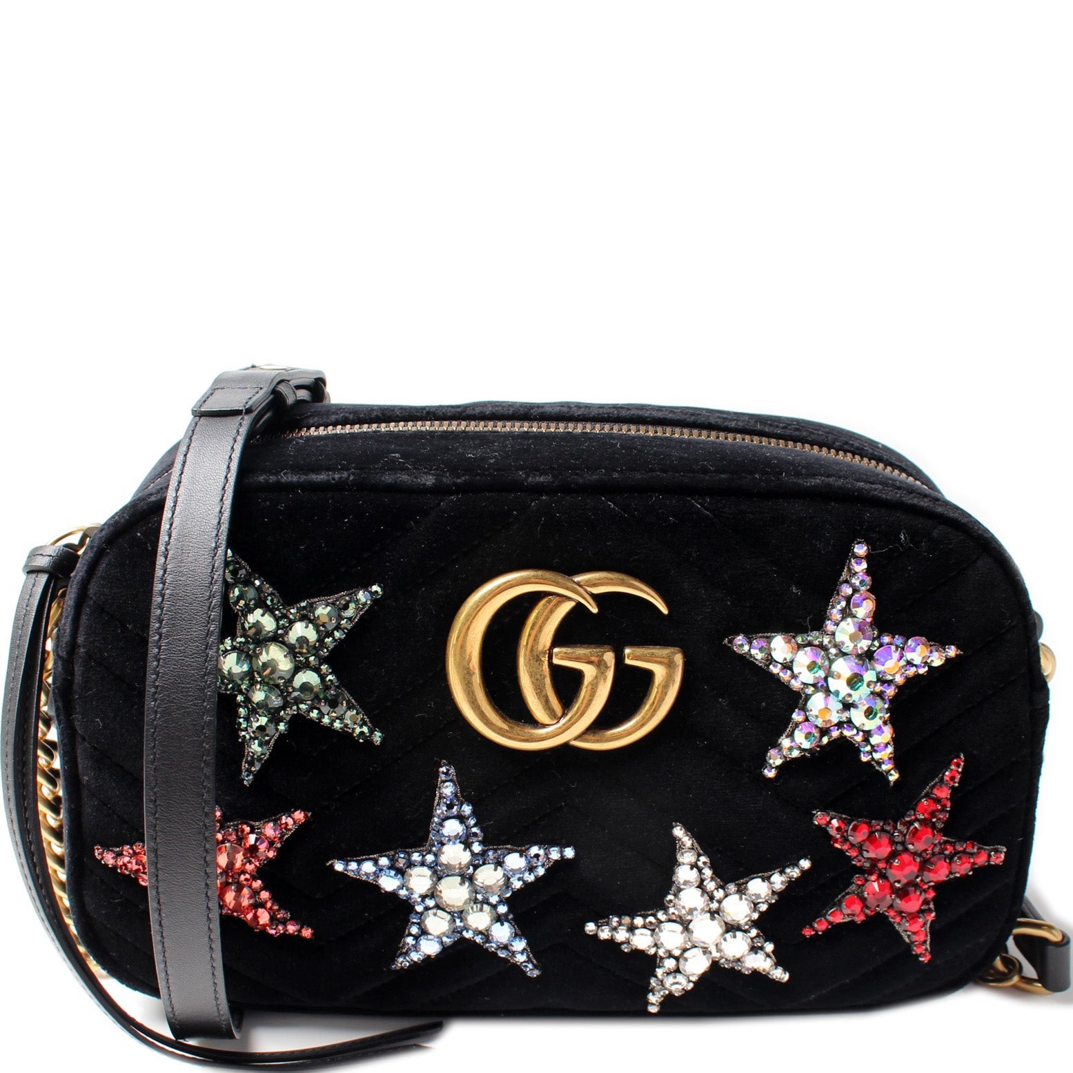 Gucci 447632 Marmont Camera Velvet Star Bag