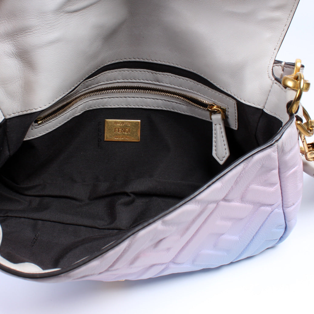 Fendi 8BR600uette FF Embossed Lambskin Bag