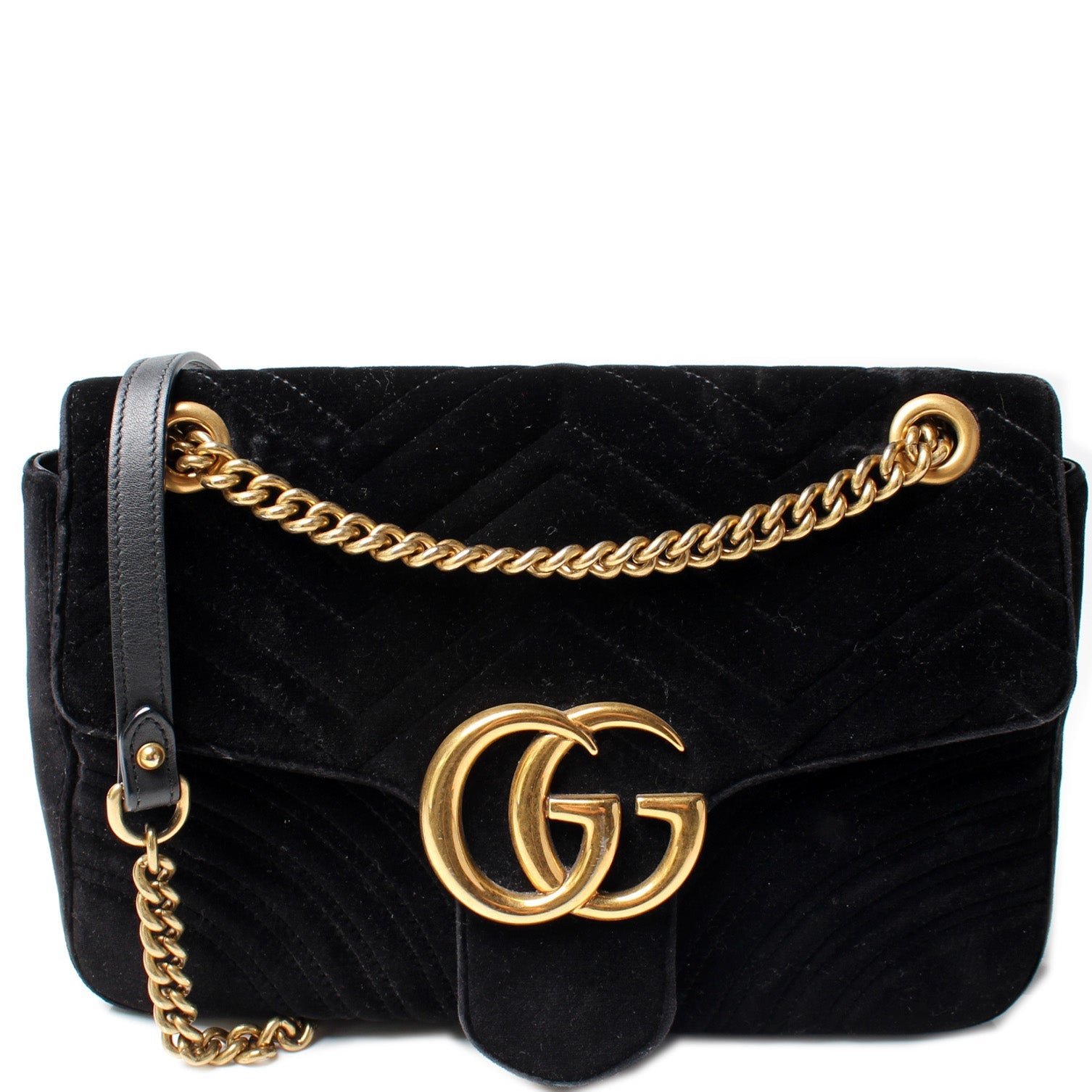 Gucci 443496 Marmont Velvet Shoulder Medium Bag