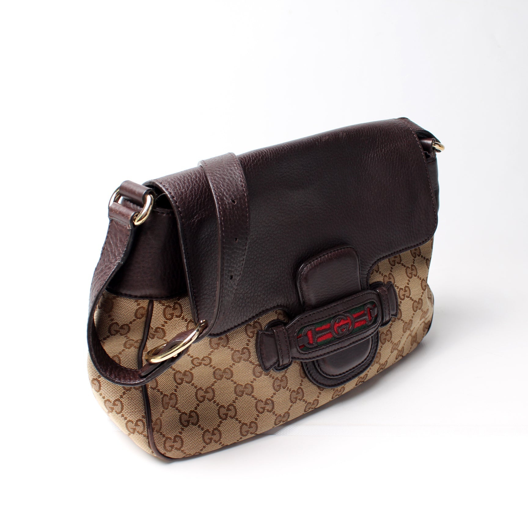 Gucci 296853 GG Canvas Shelly Bag