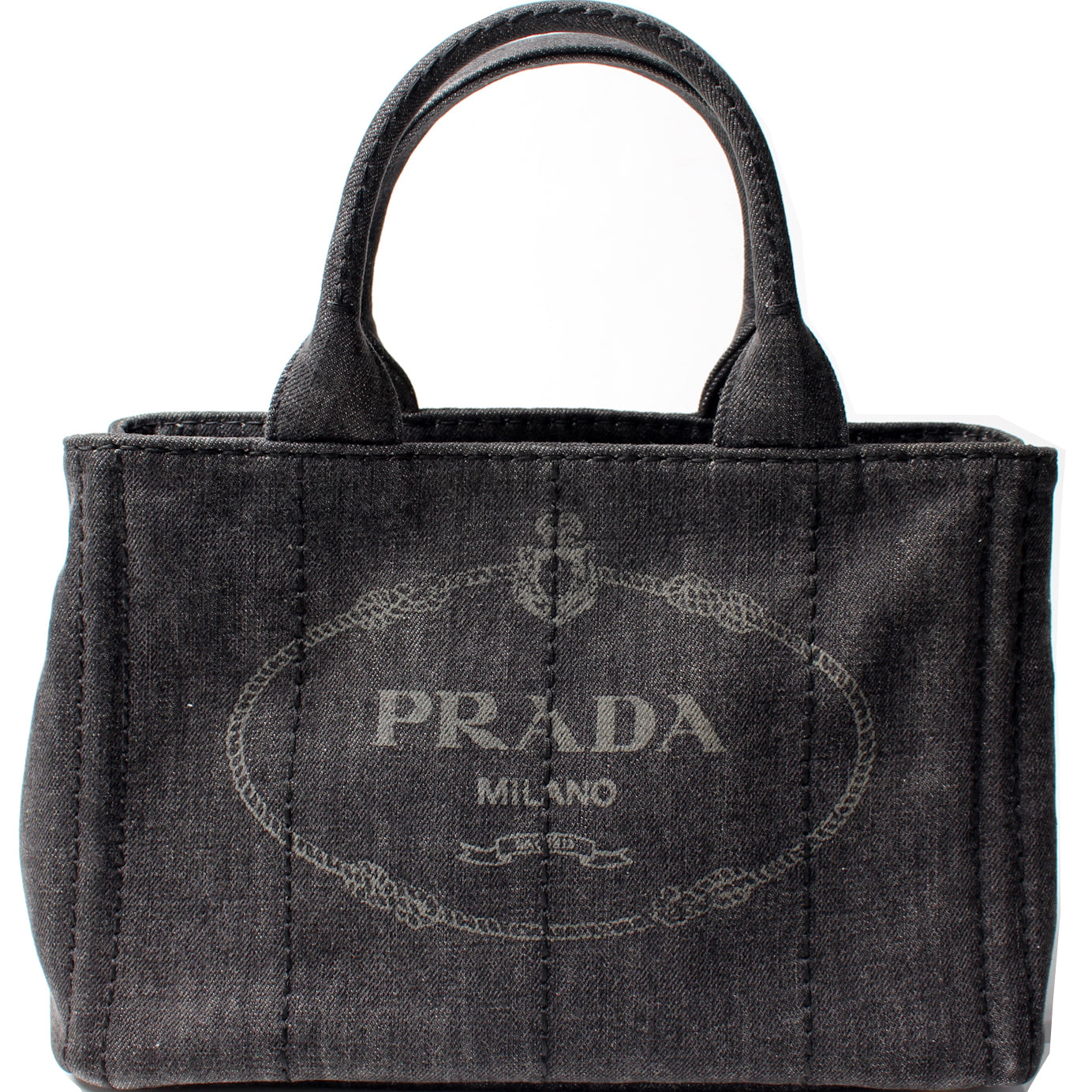Prada Canapa Canvas Small Tote Bag