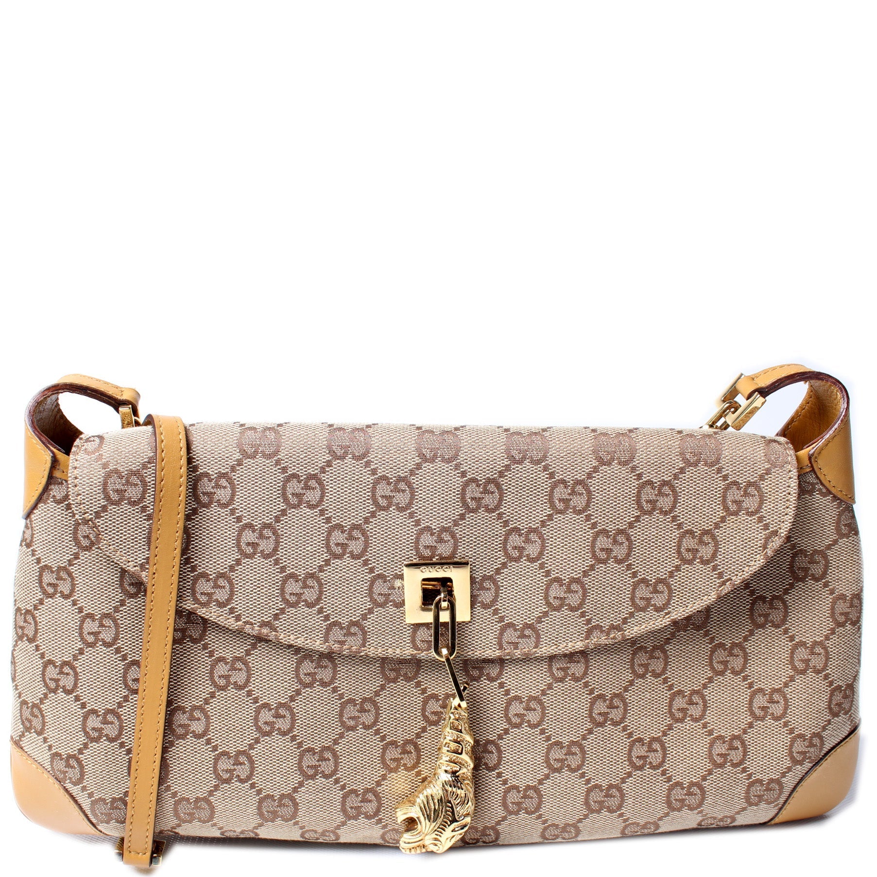 Gucci 0001.4113 GG Canvas Tiger Drop Bag