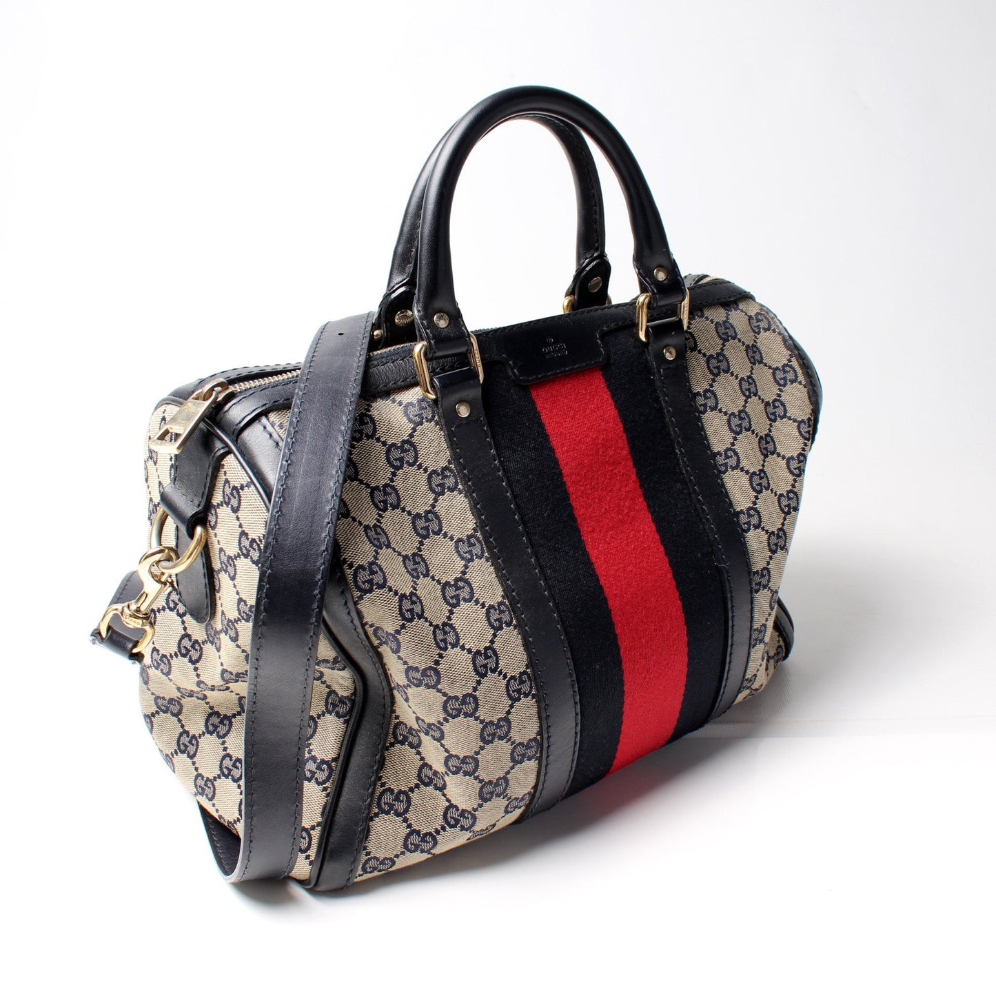 Gucci 247205 Boston GG Canvas Bag