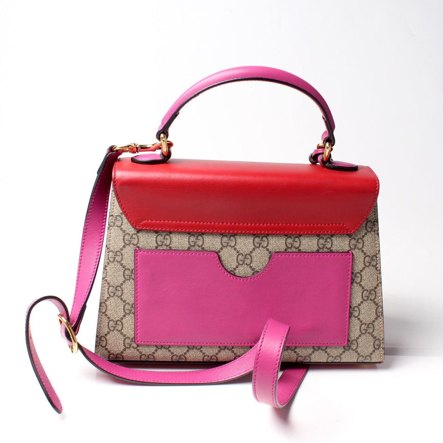 Gucci 453188 Padlock GG Supreme Top Handle Small Bag