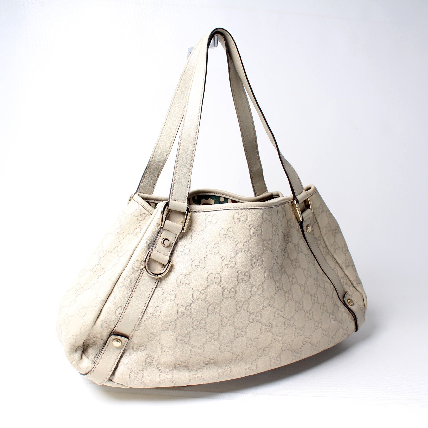 Gucci 130736 Abbey Leather Tote Medium Bag