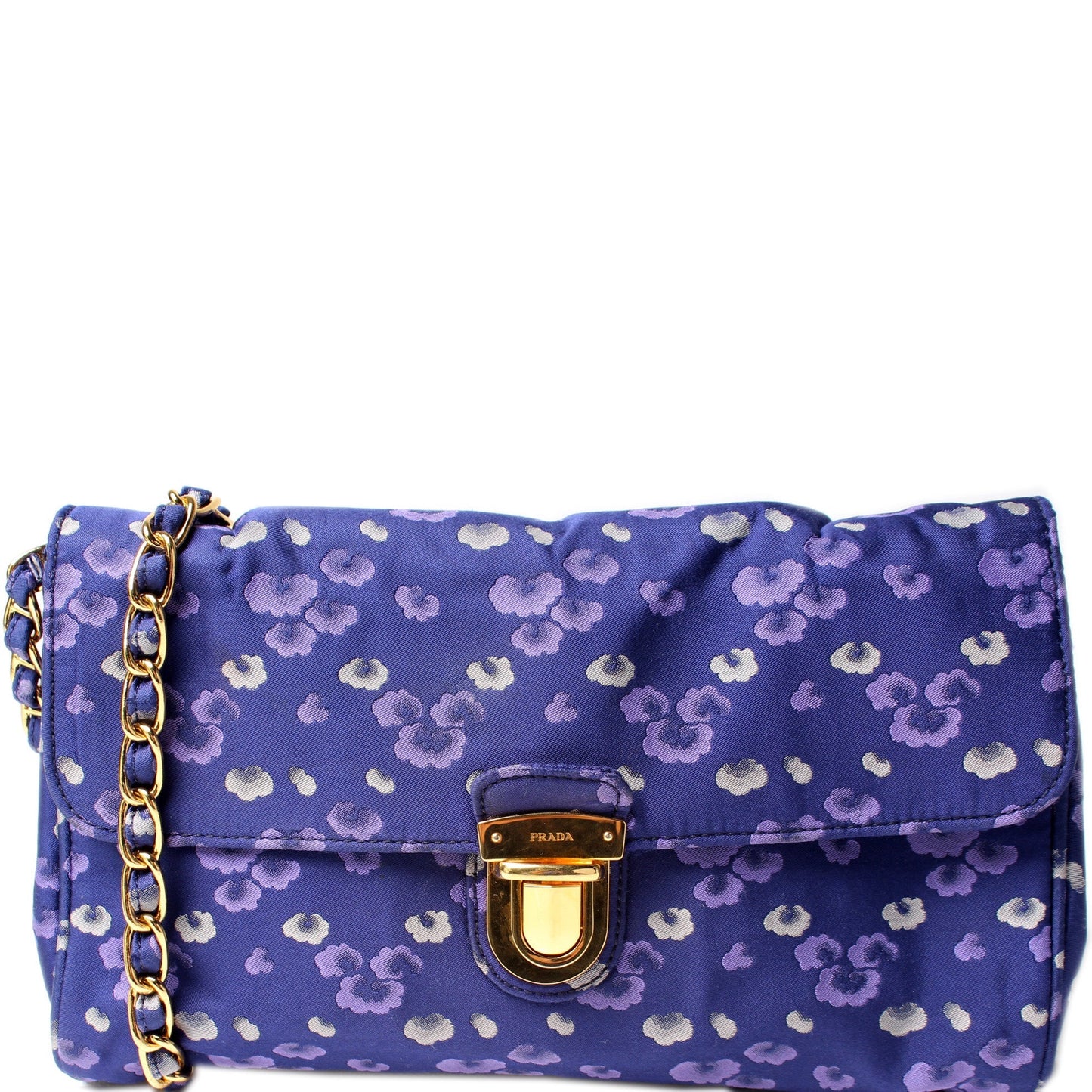 Prada Nylon Jacquard Crossbody Clutch Bag
