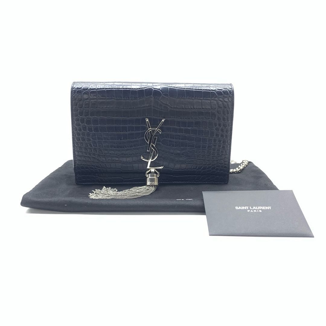 Saint Laurent Kate Embossed leather Shoulder Bag