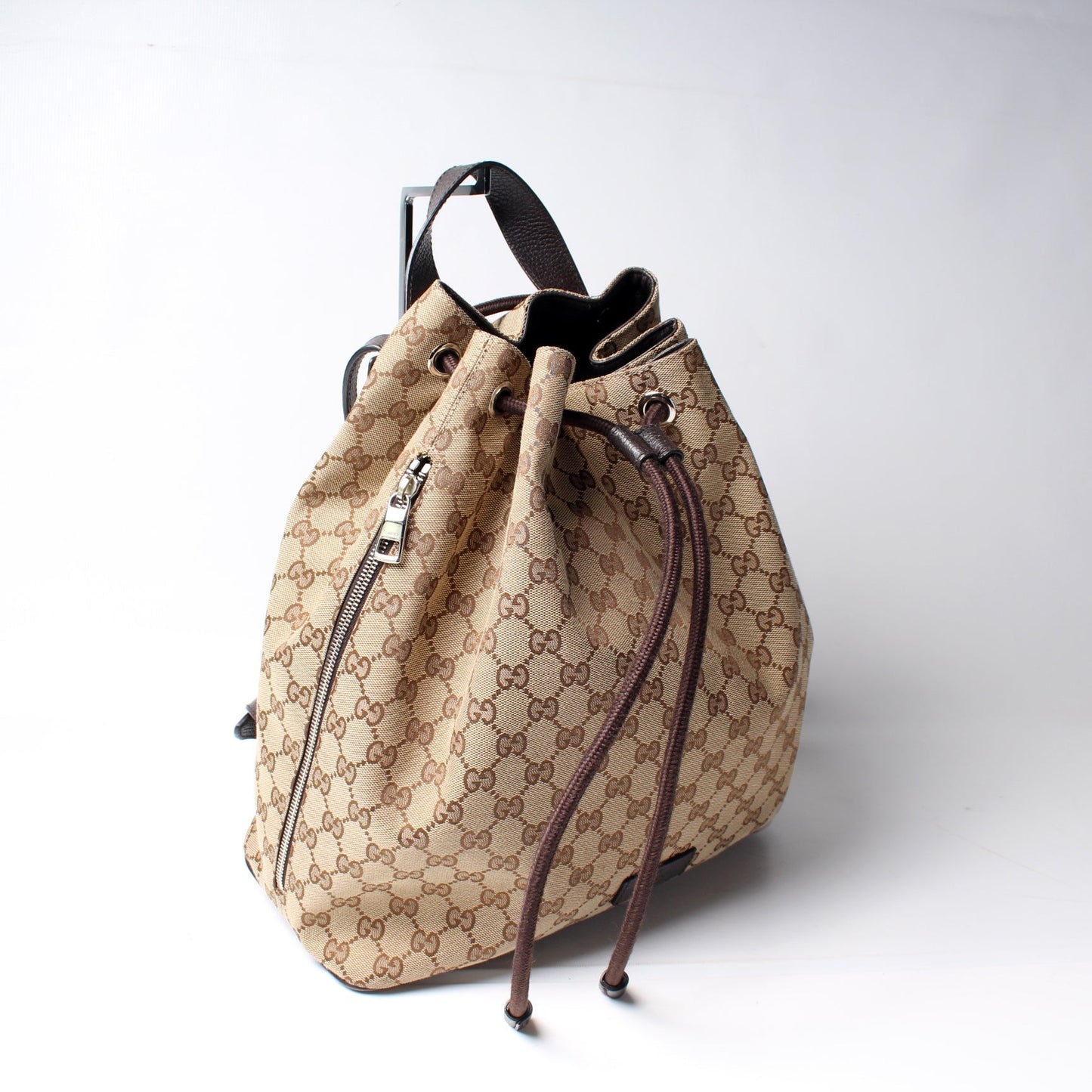 Gucci 449175 GG Canvas Drawstring Backpack Bag