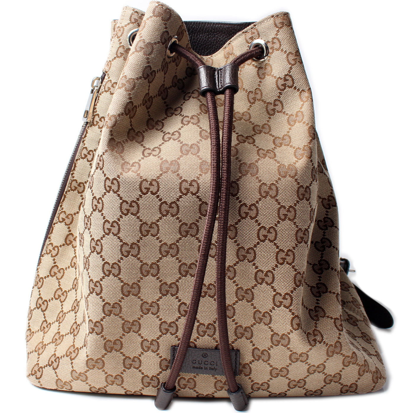 Gucci 449175 GG Canvas Drawstring Backpack Bag
