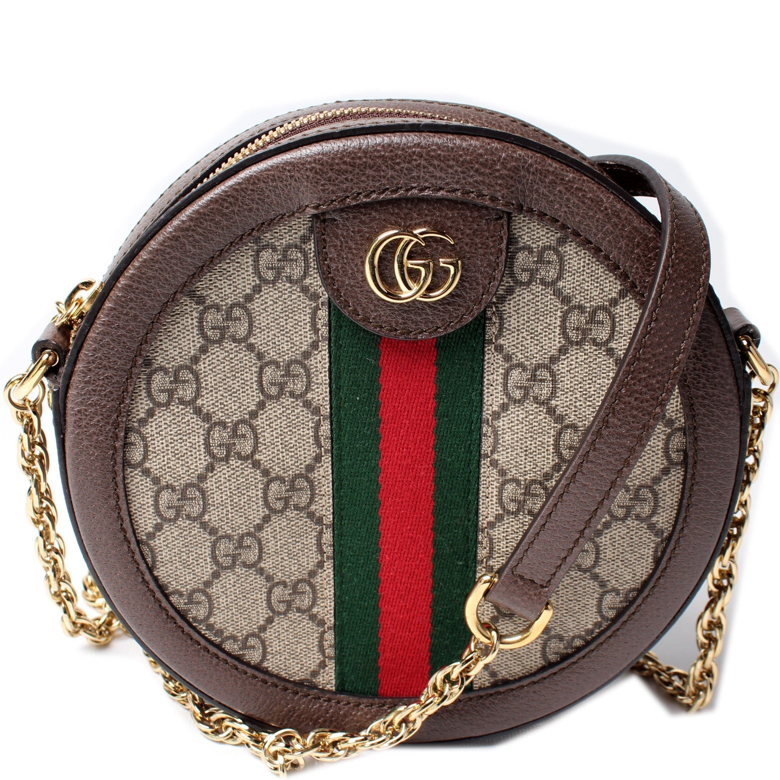 Gucci 550618 Ophidia GG Supreme Round Small Crossbody Bag