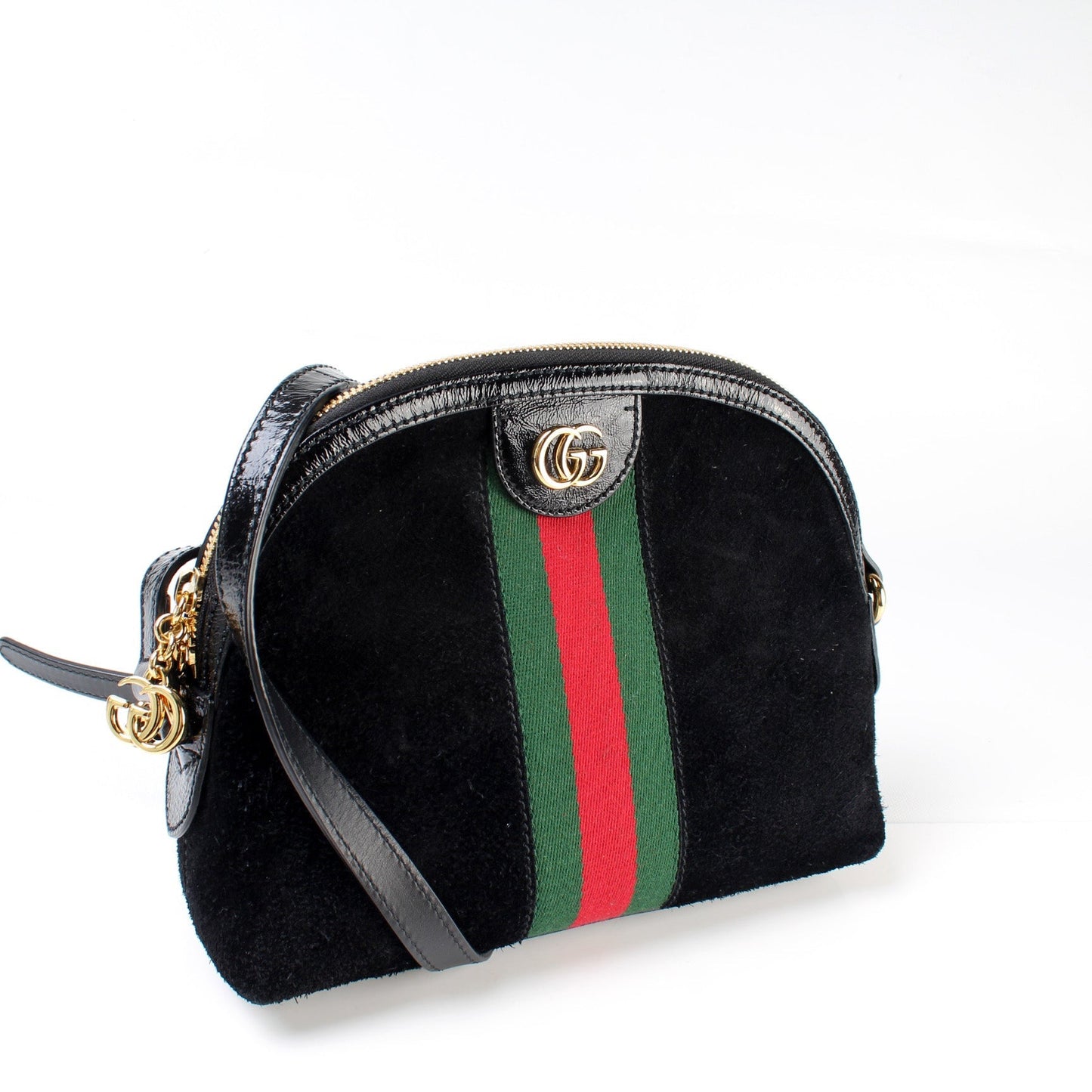 Gucci 499621 Ophidia GG Suede Small Crossbody Bag