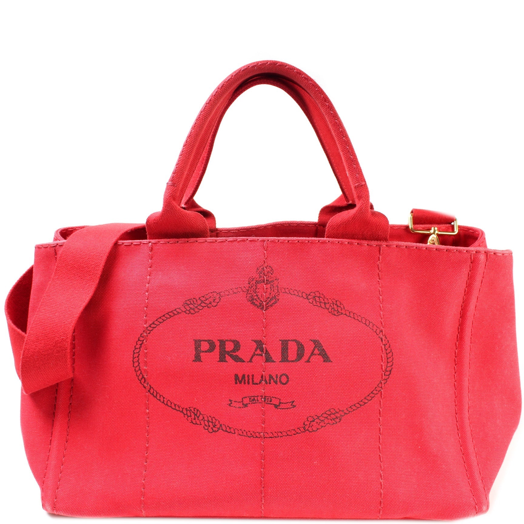 Prada Canapa Canvas Medium Tote Bag