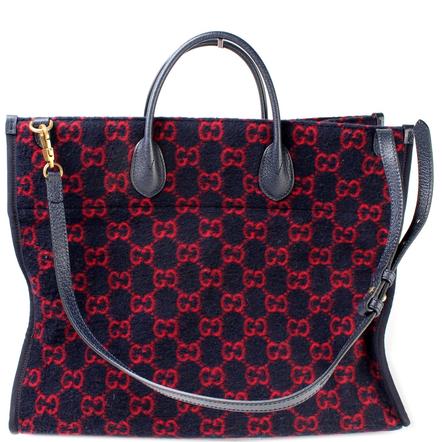 Gucci 598169 GG Wool Tote Bag