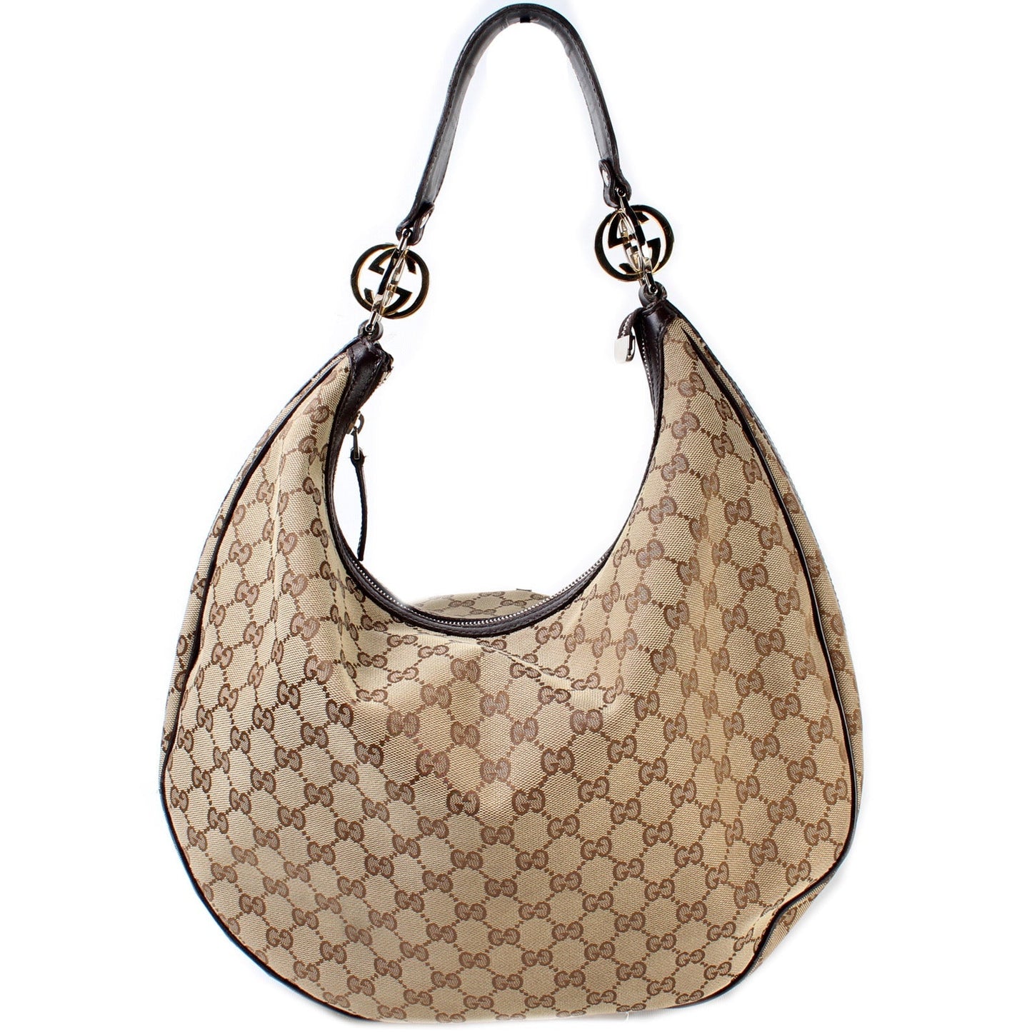 Gucci 232945 GG Canvas Twins Hobo Large Bag