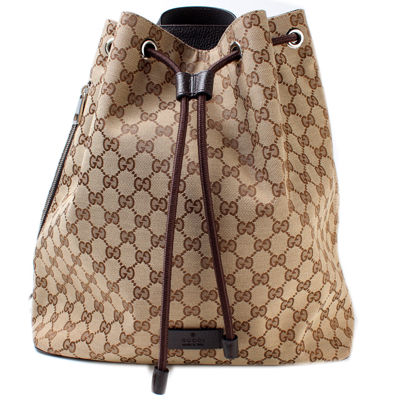 Gucci 449175 GG Canvas Drawstring Backpack Bag