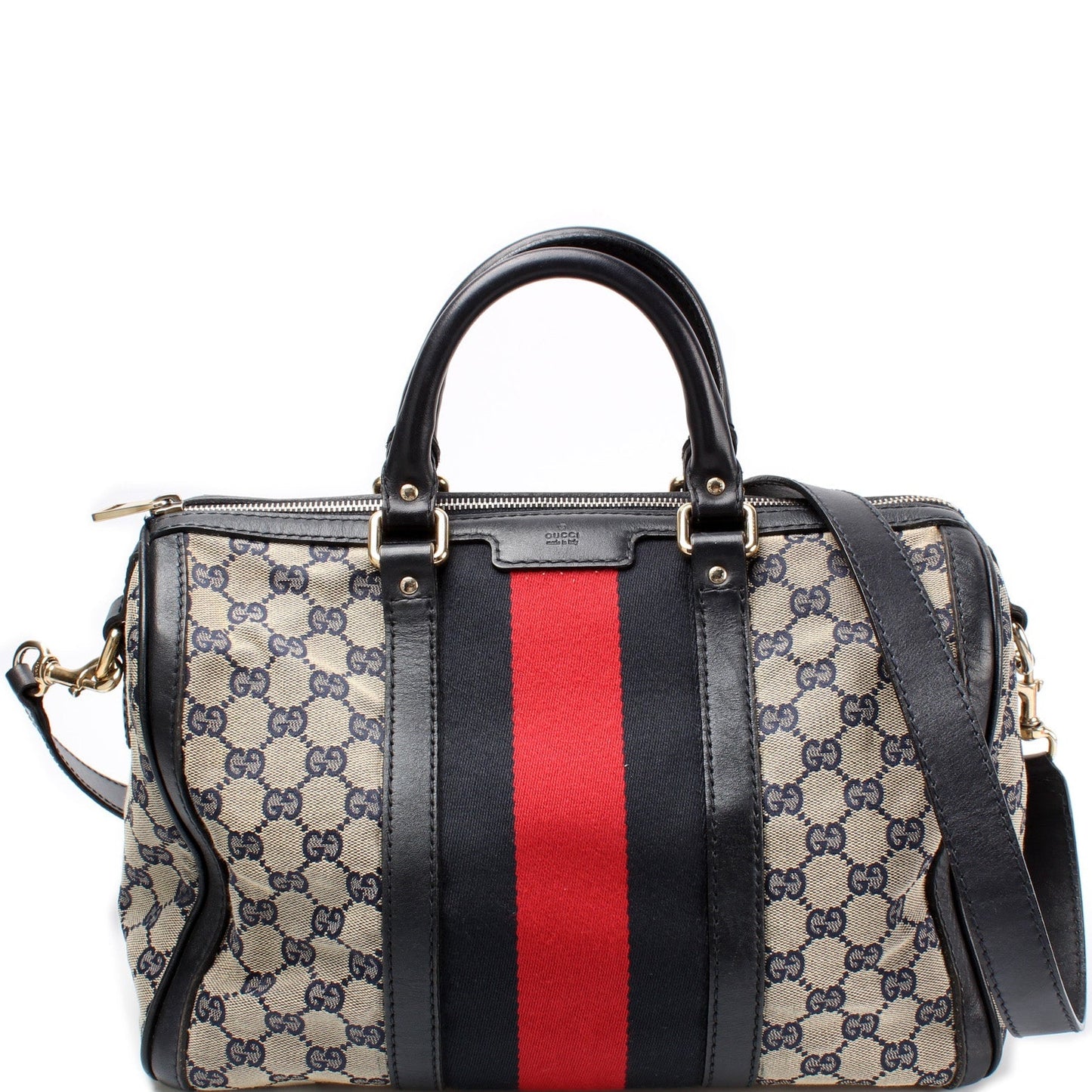 Gucci 247205 GG Canvas Boston Bag