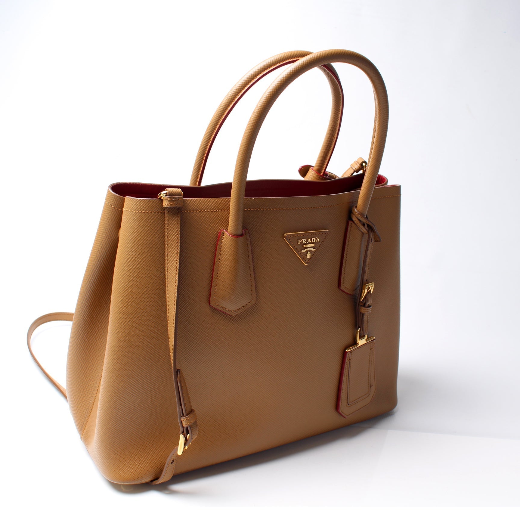 Prada Saffiano Cuir Double Medium Bag
