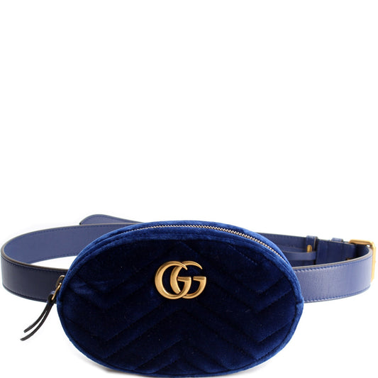 Gucci 476434 Marmont Velvet Belt Bag