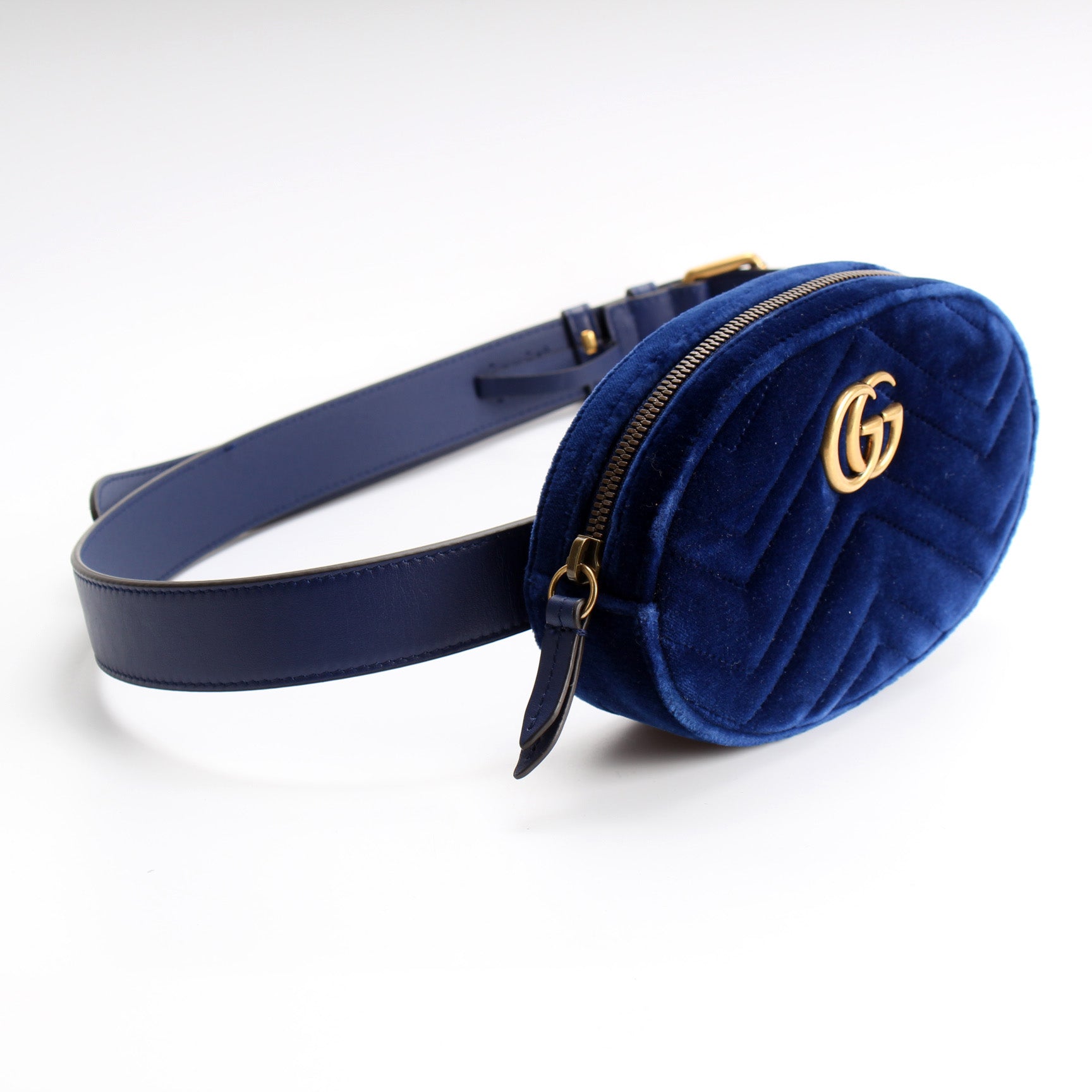 Gucci 476434 Marmont Velvet Belt Bag