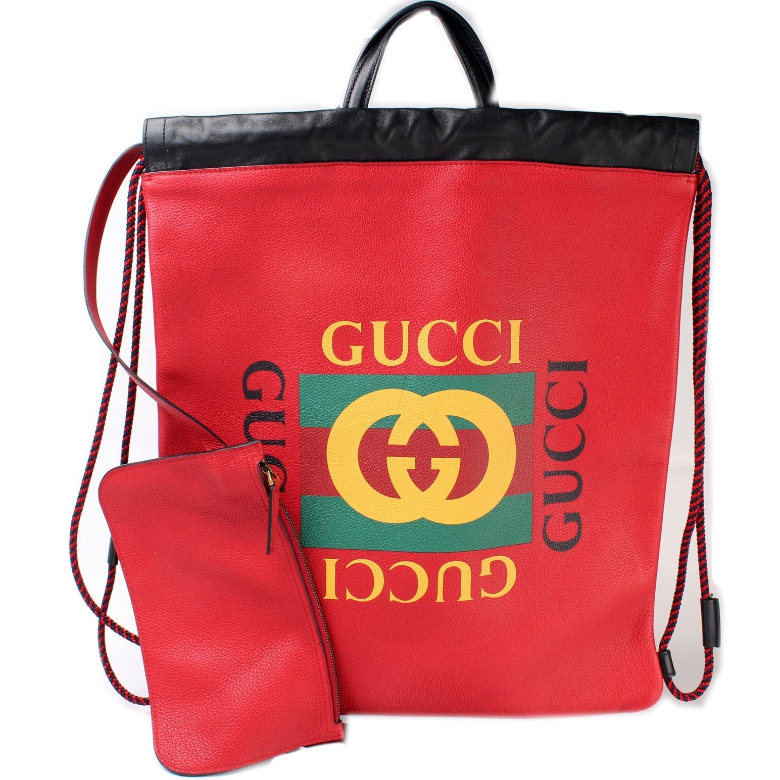 Gucci 516689 Logo Drawstring Backpack Bag