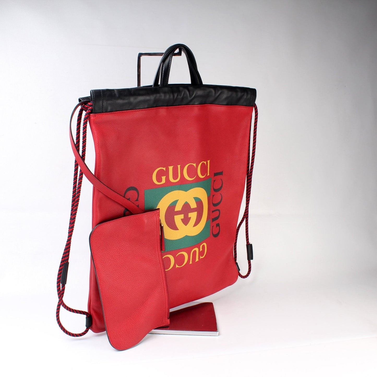 Gucci 516689 Logo Drawstring Backpack Bag