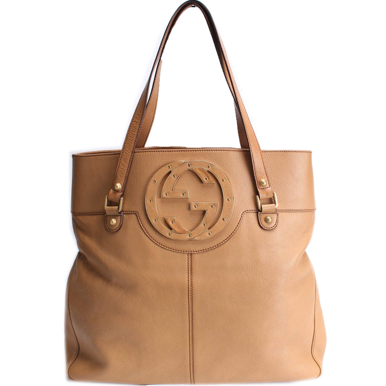 Gucci 121540 Blondie Studded Tote Leather Bag