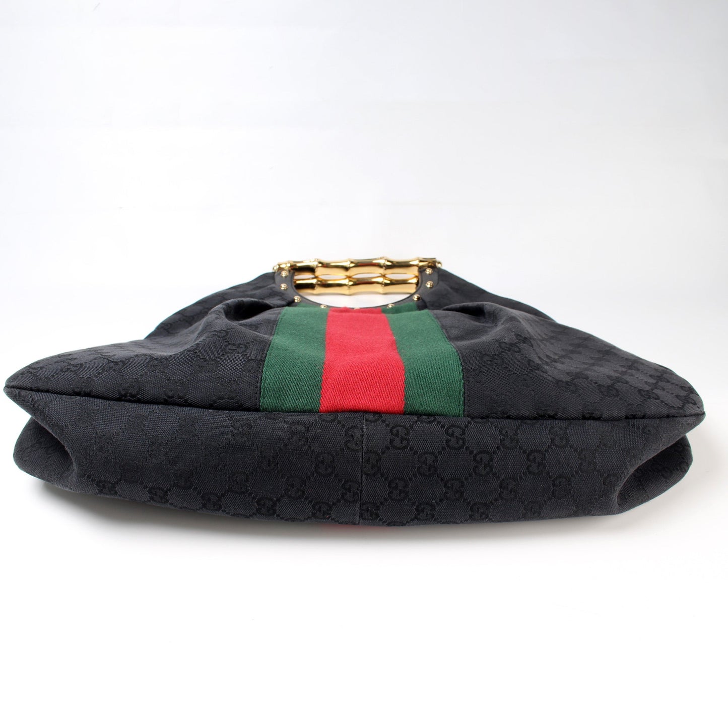 Gucci Canvas Metal Bamboo Bag