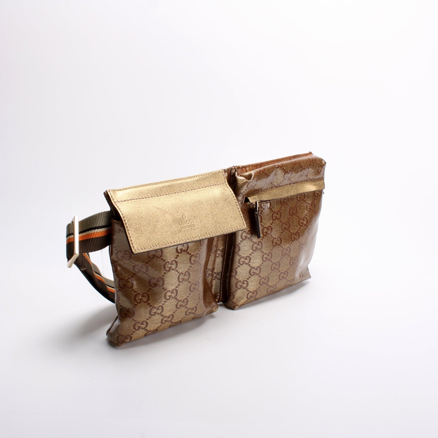 Gucci 28566 GG Coated Canvas Waist Bag