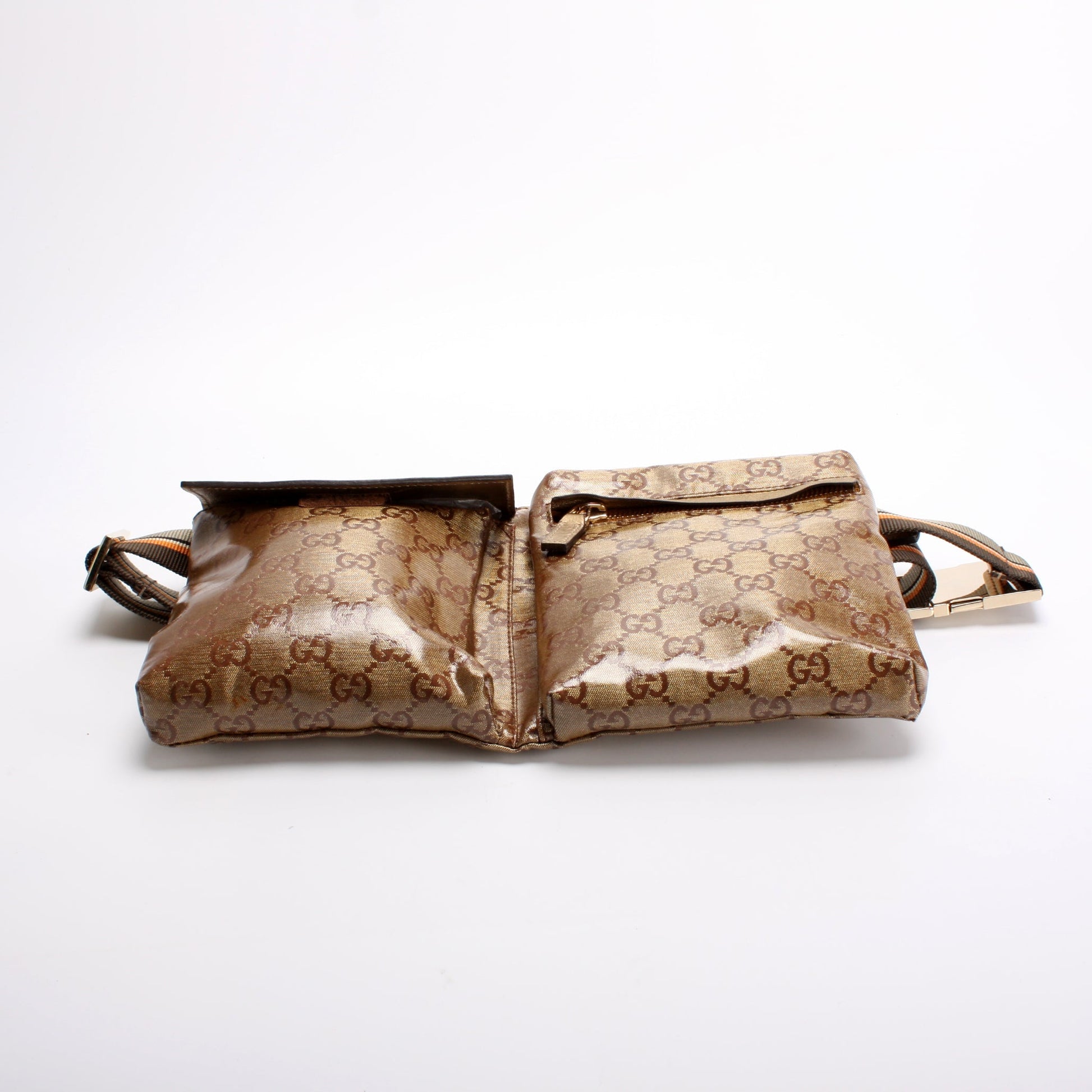 Gucci 28566 GG Coated Canvas Waist Bag