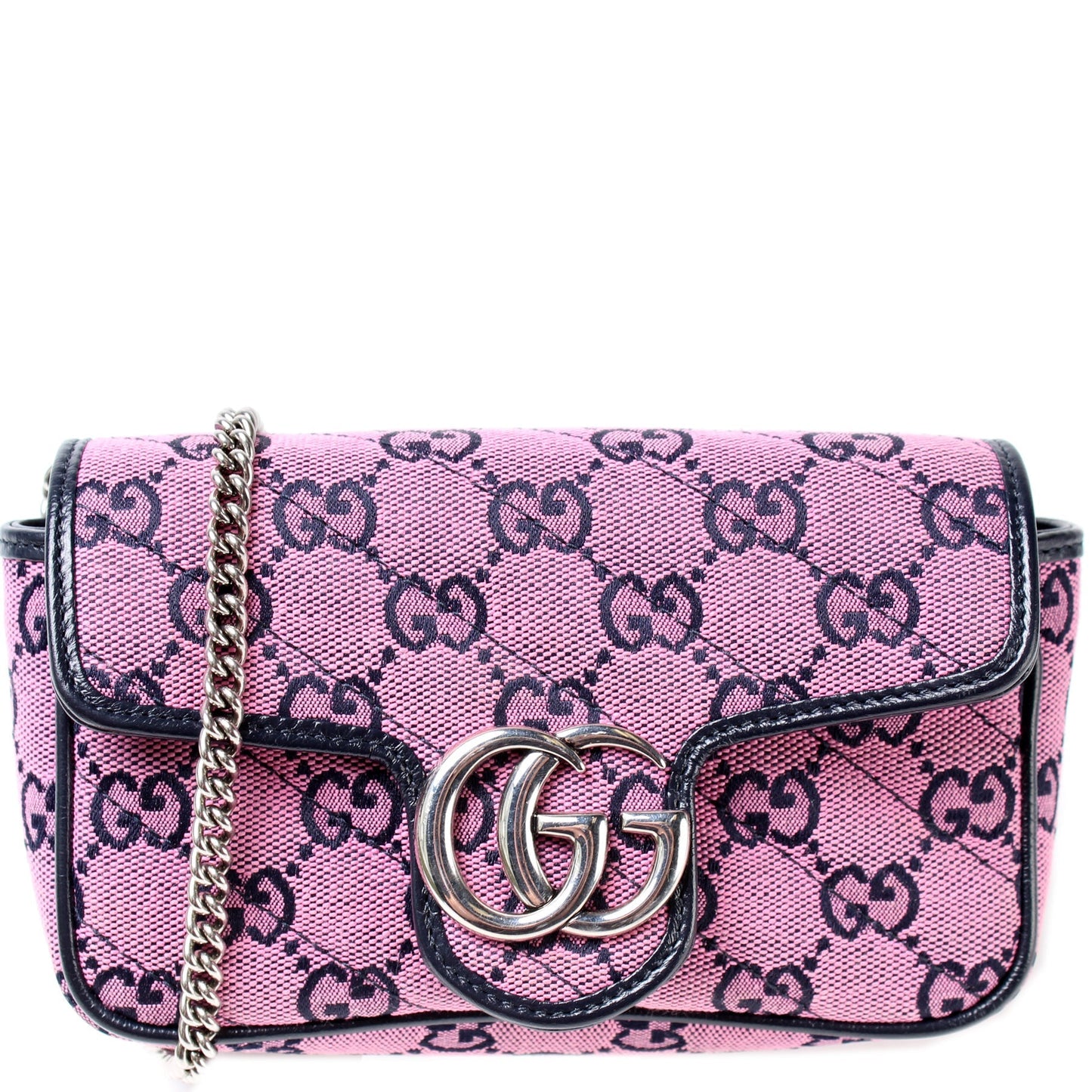 Gucci 476433 Marmont Canvas Mini Flap Bag