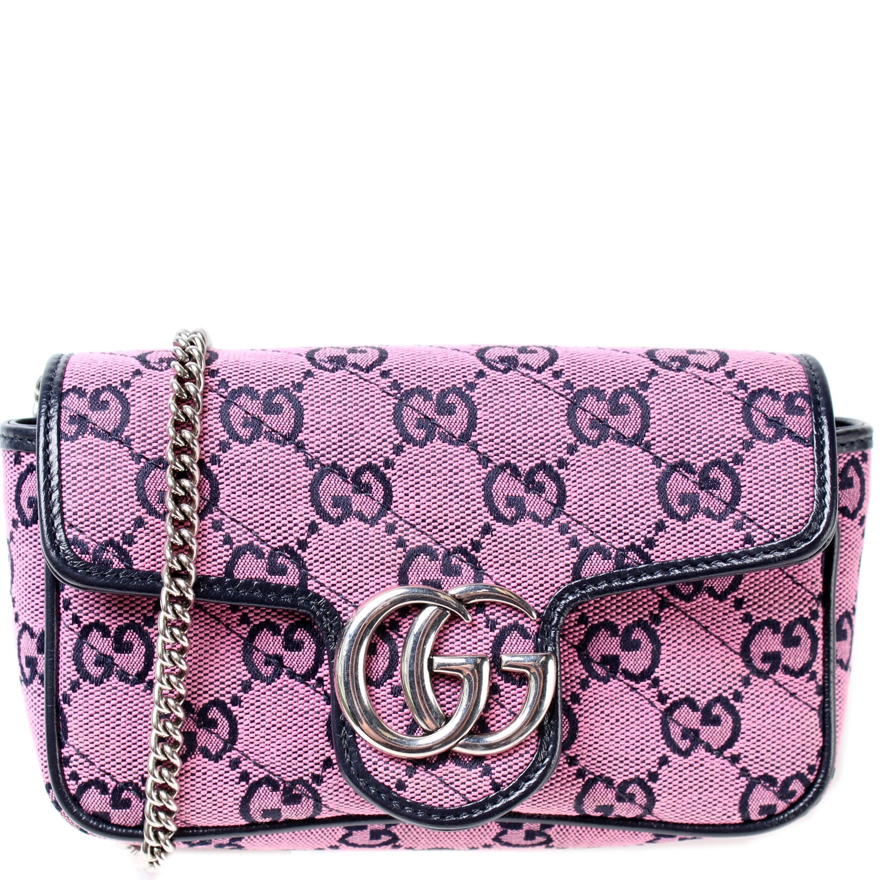 Gucci 476433 Marmont Canvas Mini Flap Bag