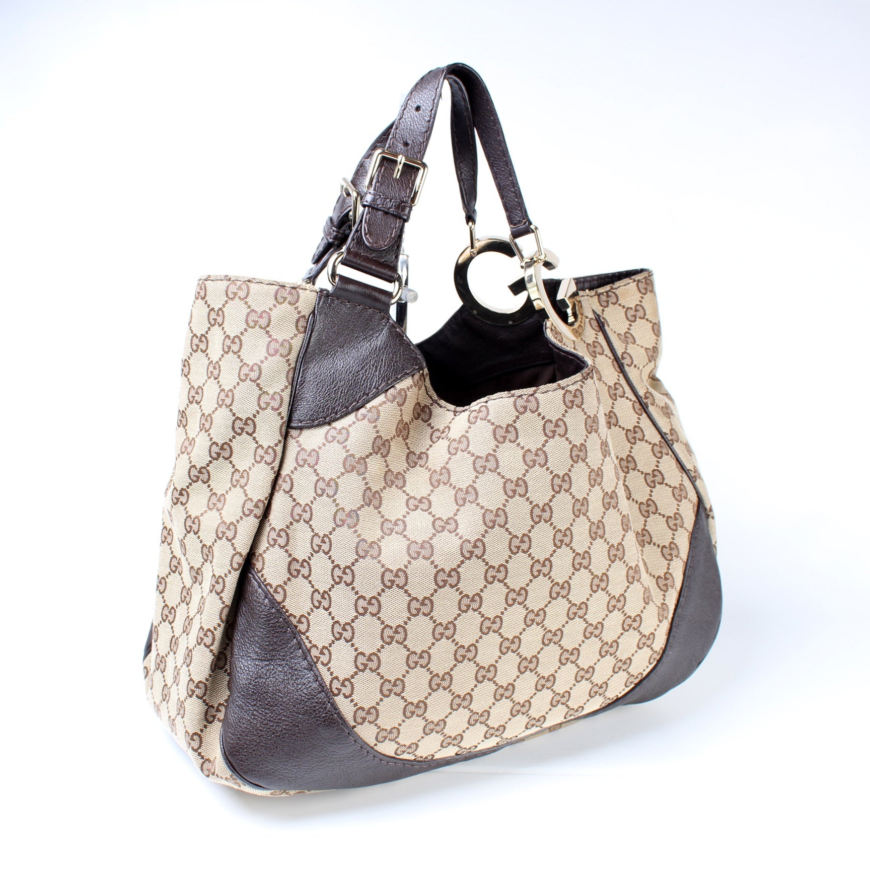 Gucci 203504 Charlotte GG Canvas Hobo Bag