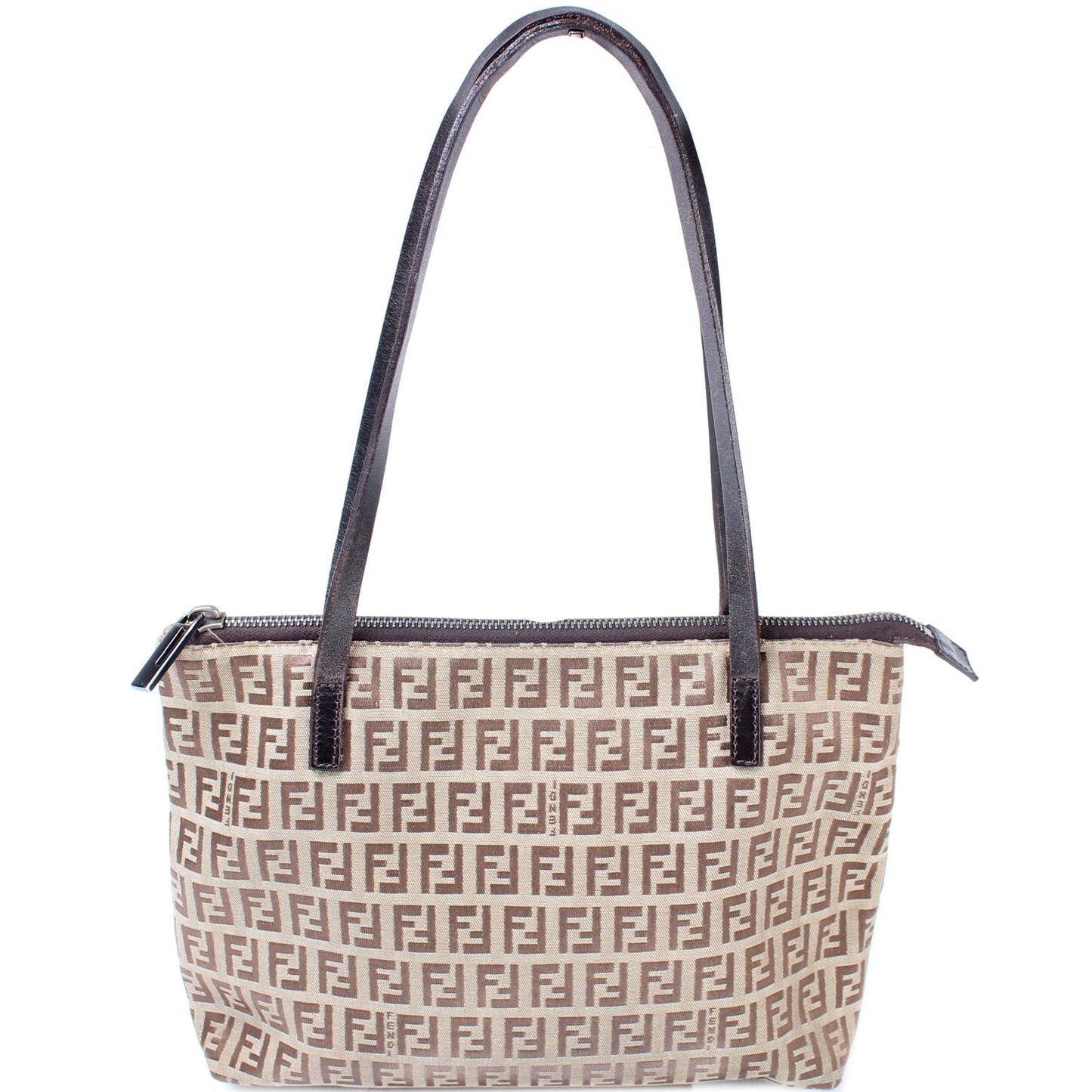 Fendi 8BH021 Zucchino Zip Tote Small Bag