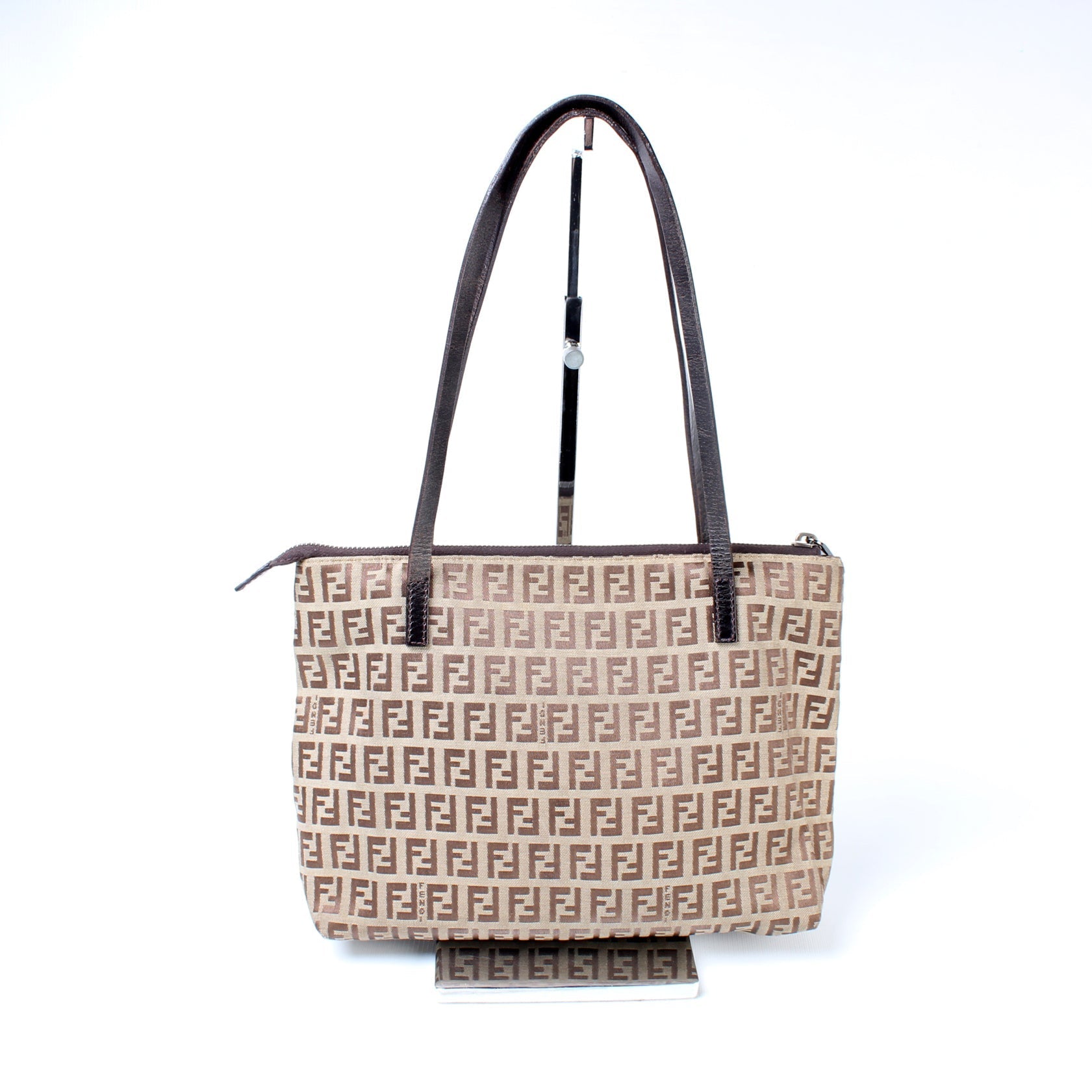 Fendi 8BH021 Zucchino Zip Tote Small Bag