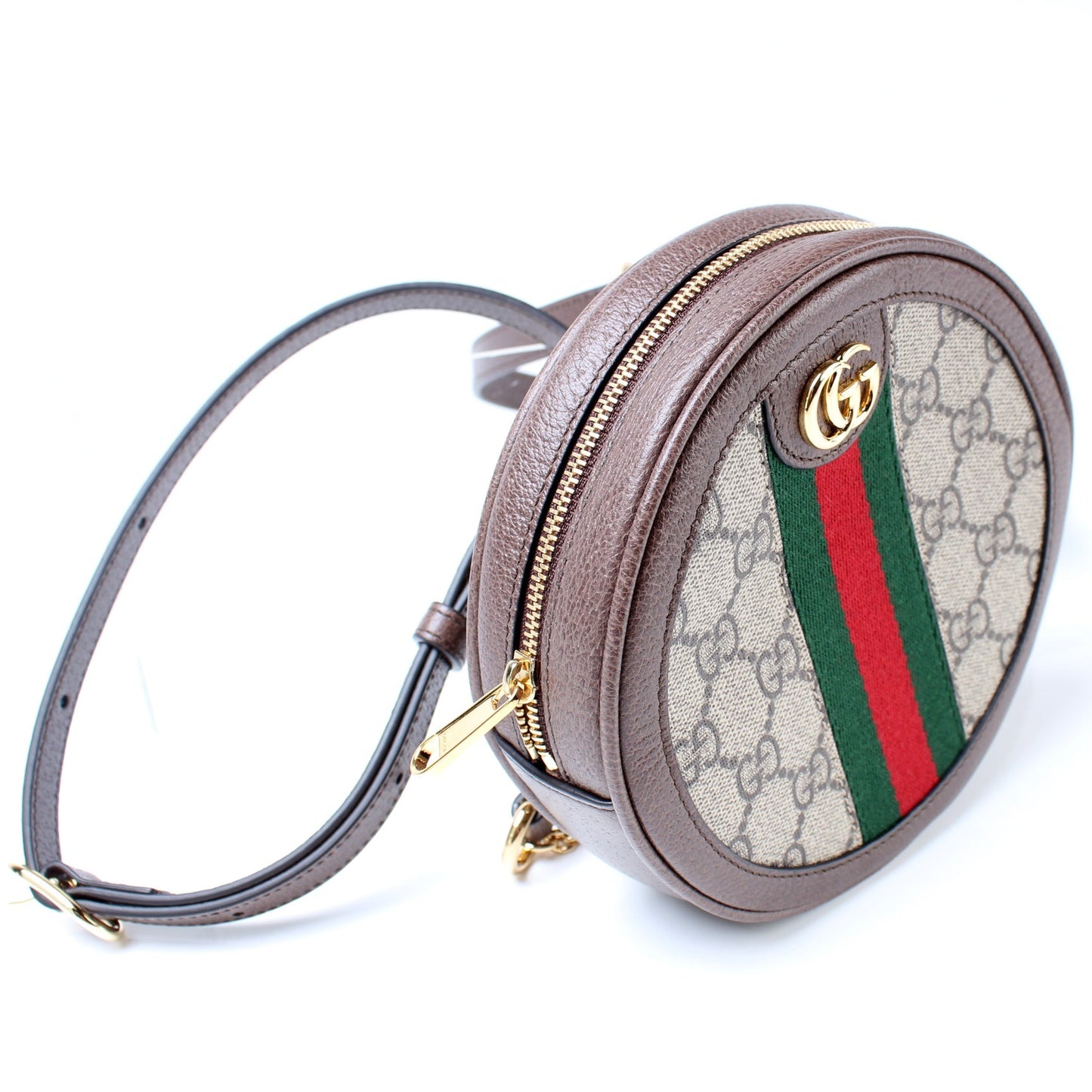 Gucci 598661 Ophidia Web Mini Round Backpack Bag