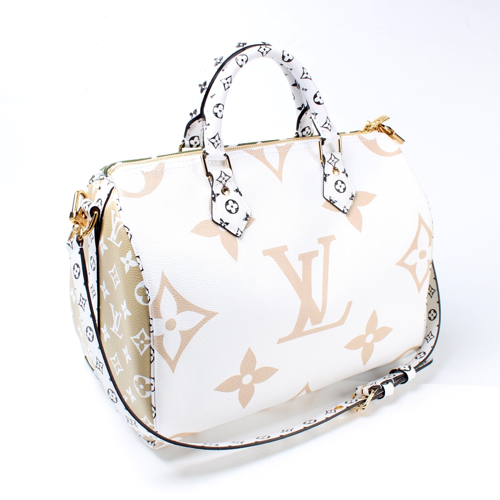 Louis Vuitton Speedy 30 Bandouliere Giant Khaki Monogram