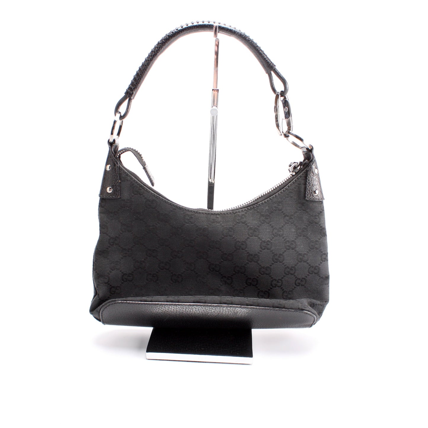 Gucci 115002 GG Canvas Classic Ring Hobo Bag