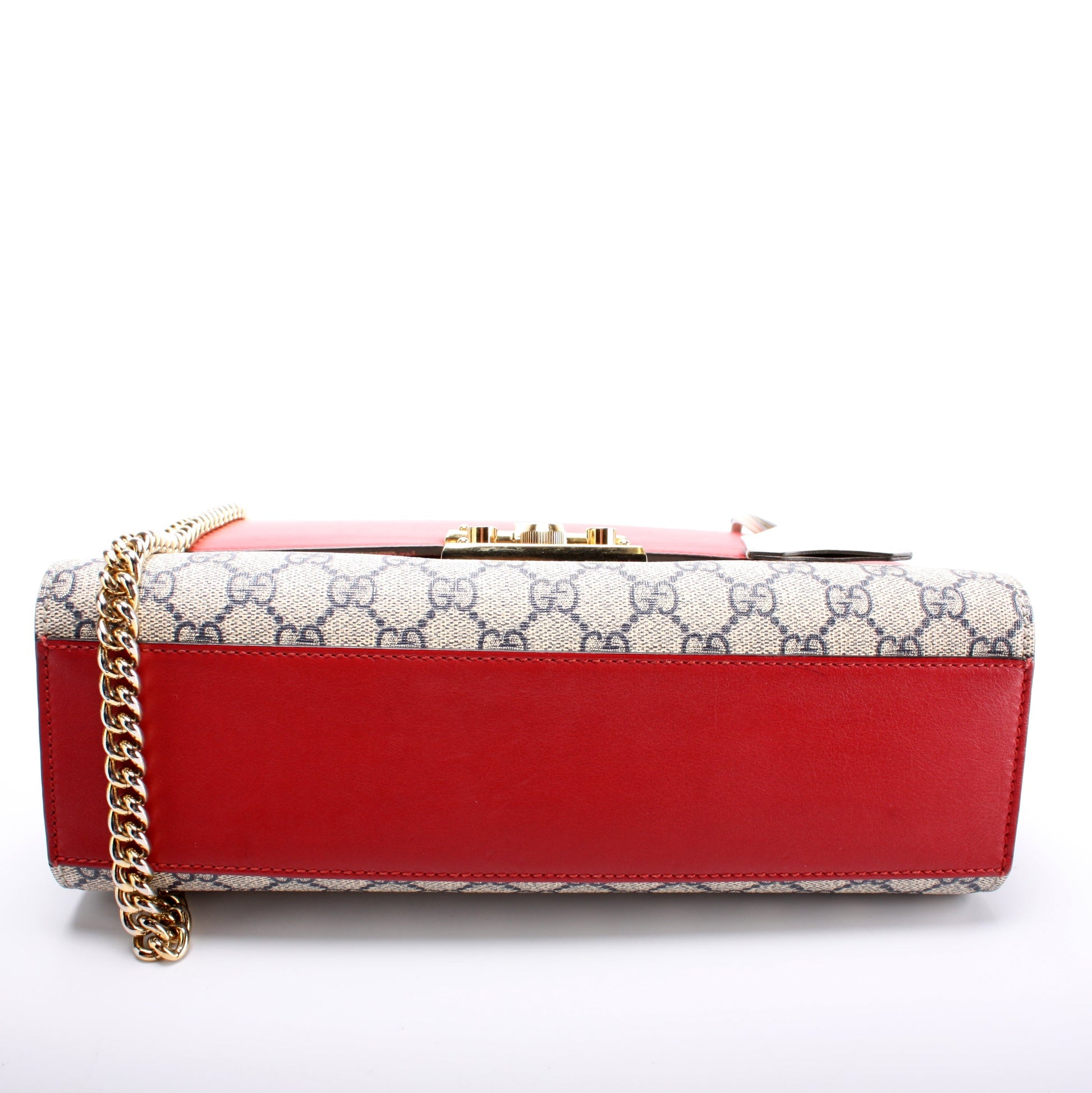 Gucci 409486 Padlock GG Leather Shoulder Medium Bag