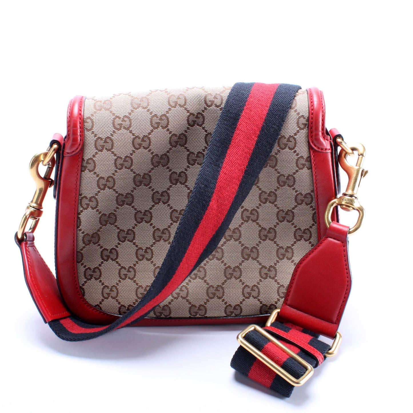 Gucci 383848 GG Canvas Lady Web Original Shoulder Bag