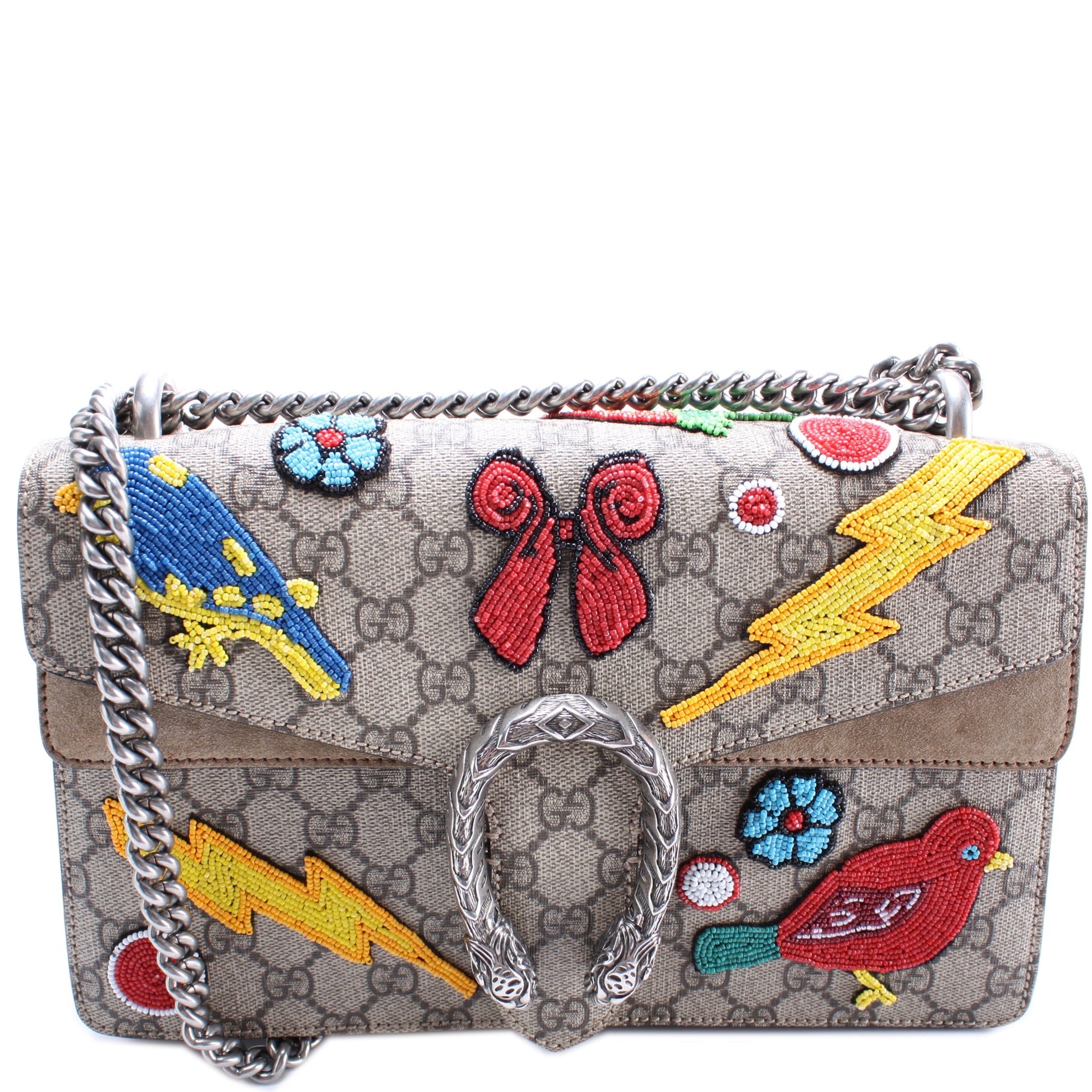Gucci 400249 Dionysus GG Bead Embellished Shoulder Small Bag