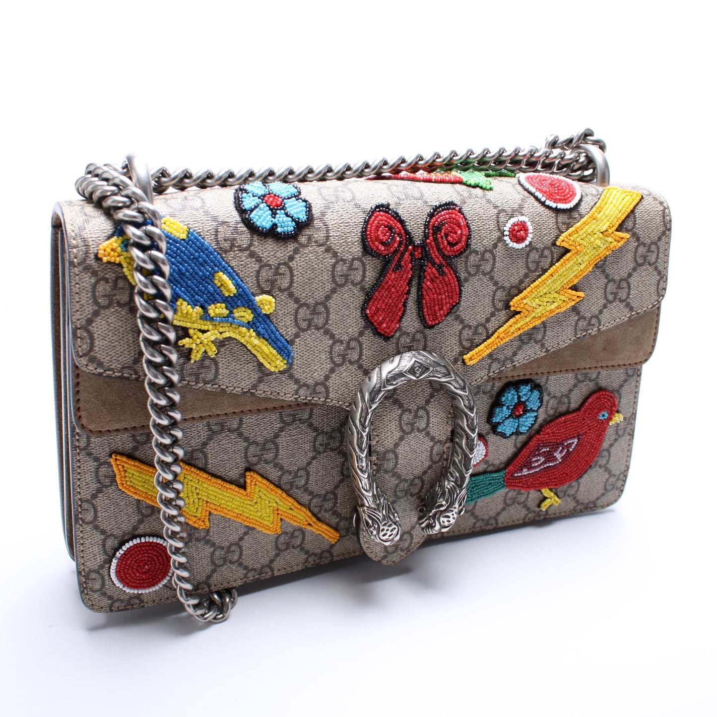 Gucci 400249 Dionysus GG Bead Embellished Shoulder Small Bag