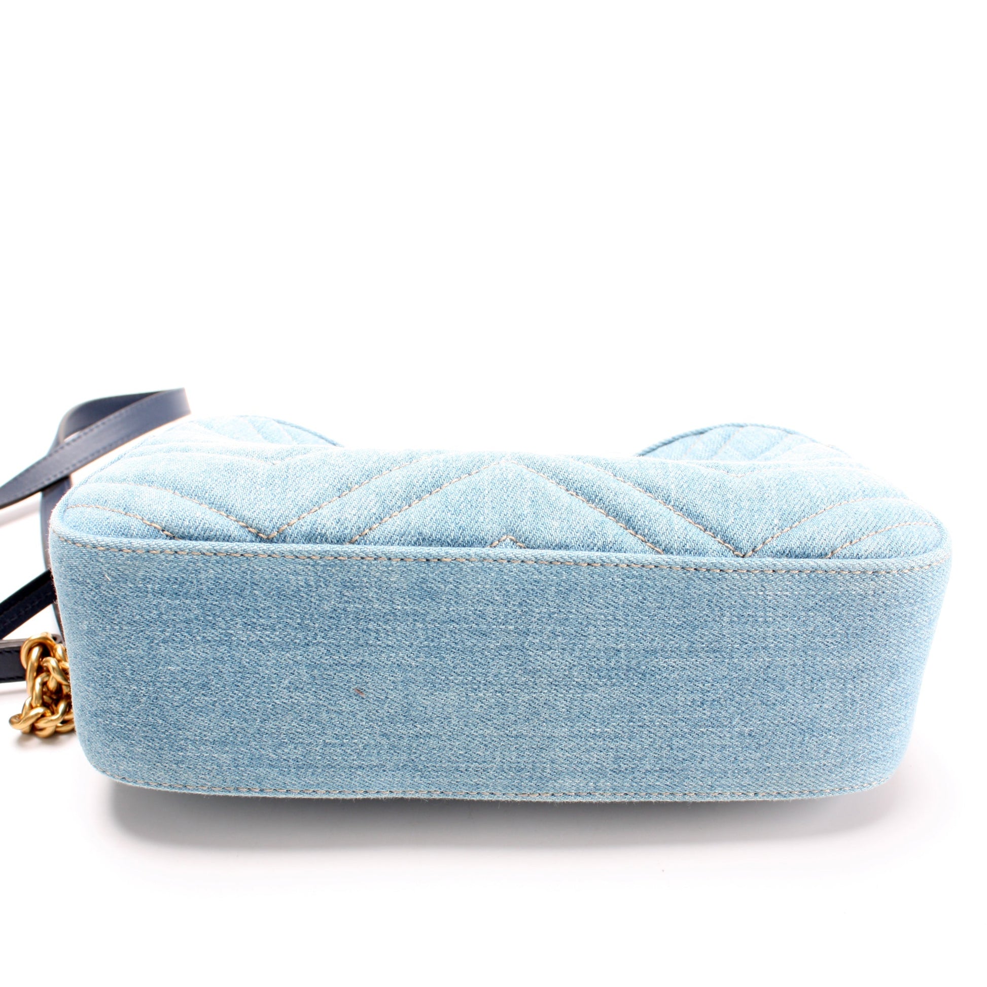 Gucci 447632 Marmont Small Denim Camera Bag