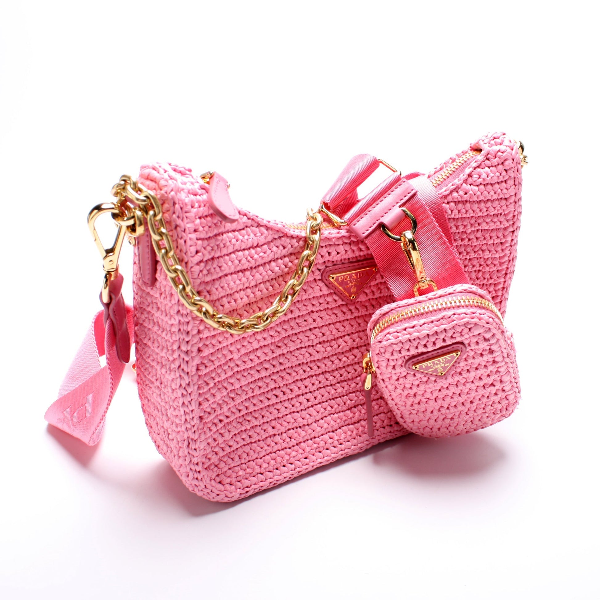 Prada 1BH204 Raffia Re-Edition 2005 Shoulder Bag