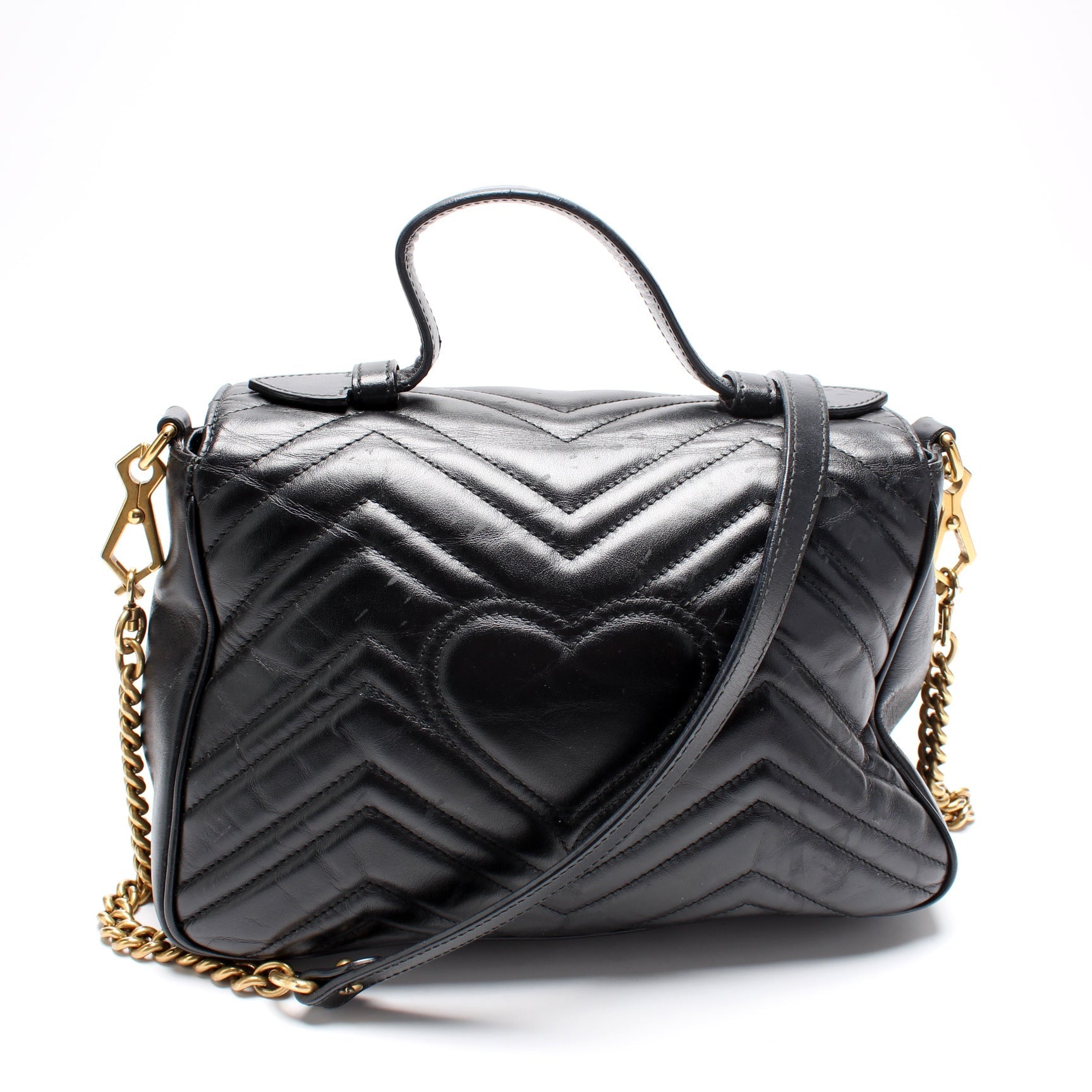 Gucci 498110 GG Marmont Small Top Handle Bag