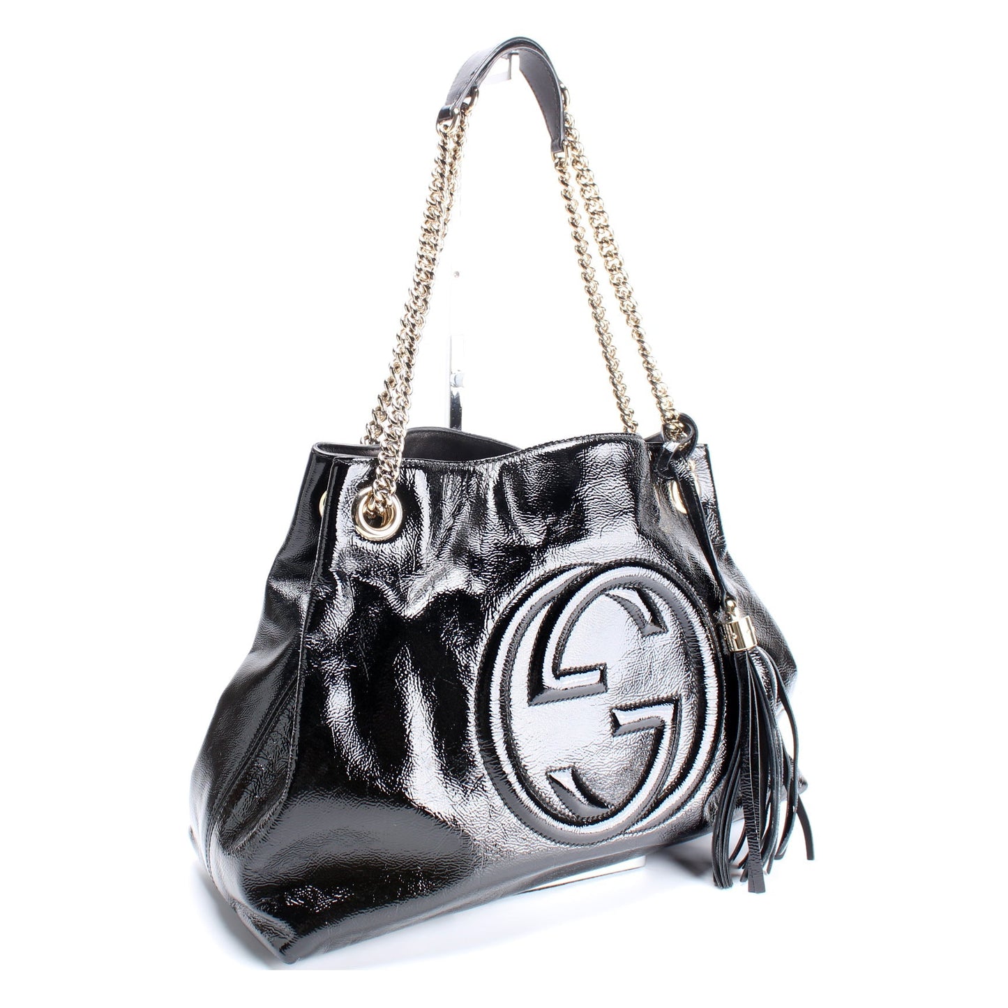 Gucci 308982 Soho Patent Leather Shoulder Medium Bag