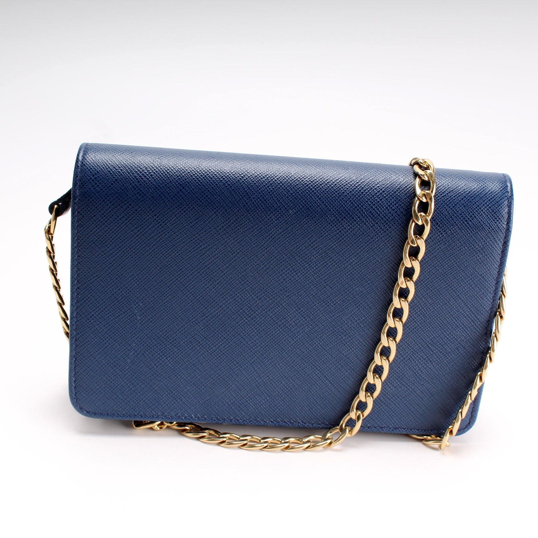 Prada 1BP006 Saffiano Lux Chain Wallet Bag